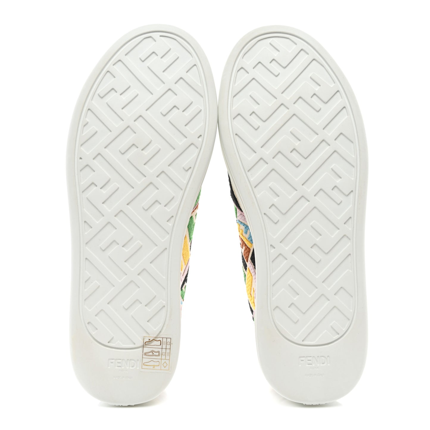 X SARA COLEMAN Canvas FF Vertigo Embroidered Womens Rise Slip On Sneakers 36 Grezzo Multicolor