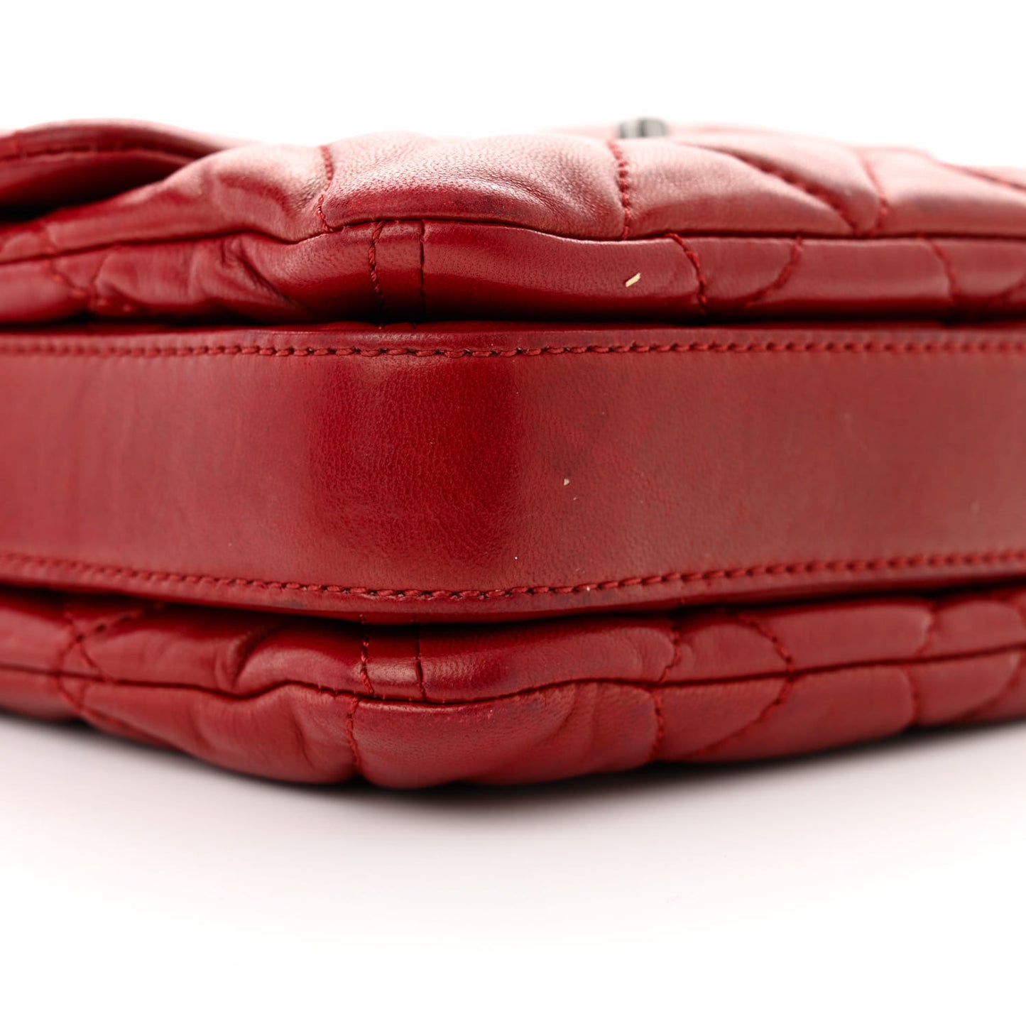 Lambskin Quilted Mini Chanel 3 Flap Red