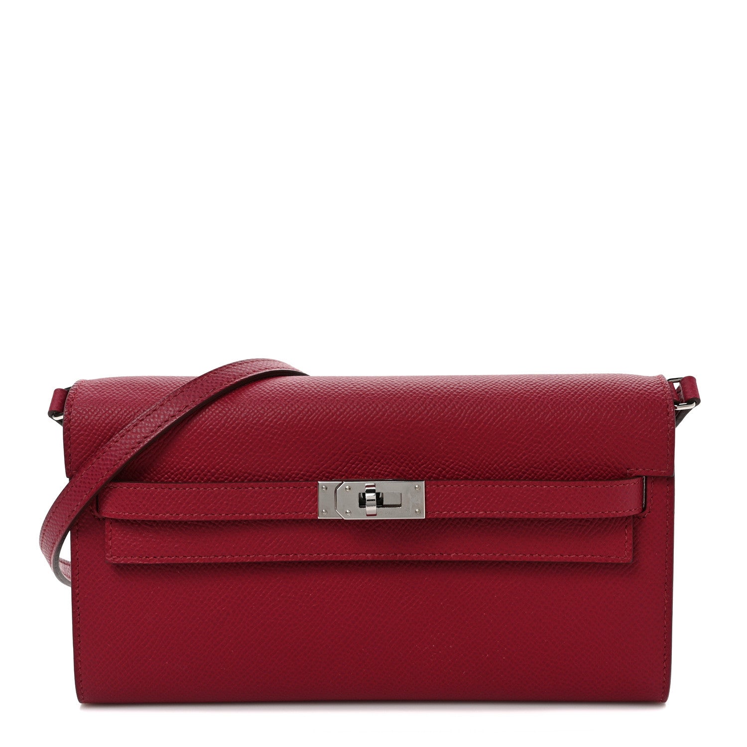 Hermes Epsom Kelly Wallet To Go Rouge Grenat 1 of 8
