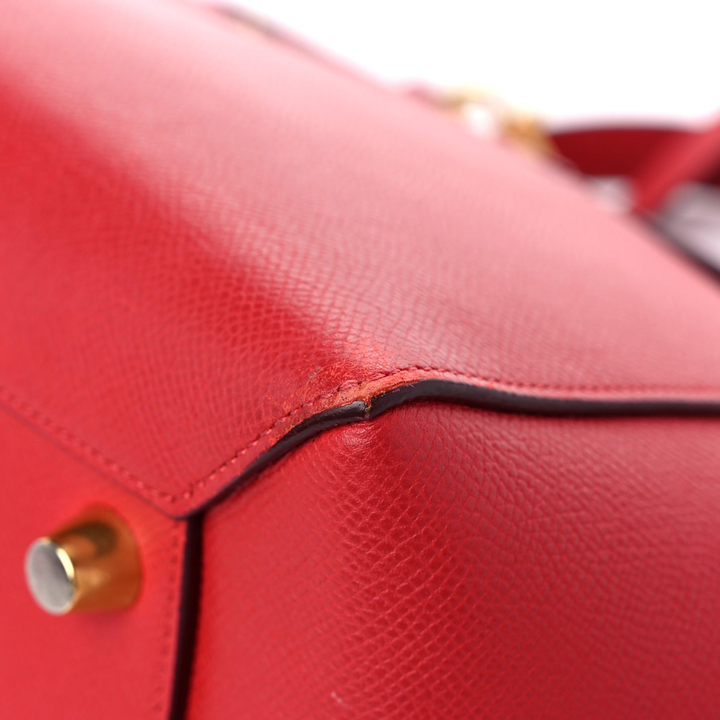 Grained Calfskin Mini Belt Bag Coquelicot