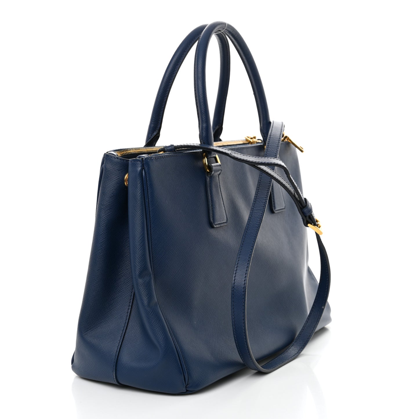 Saffiano Medium Galleria Double Zip Tote Bluette