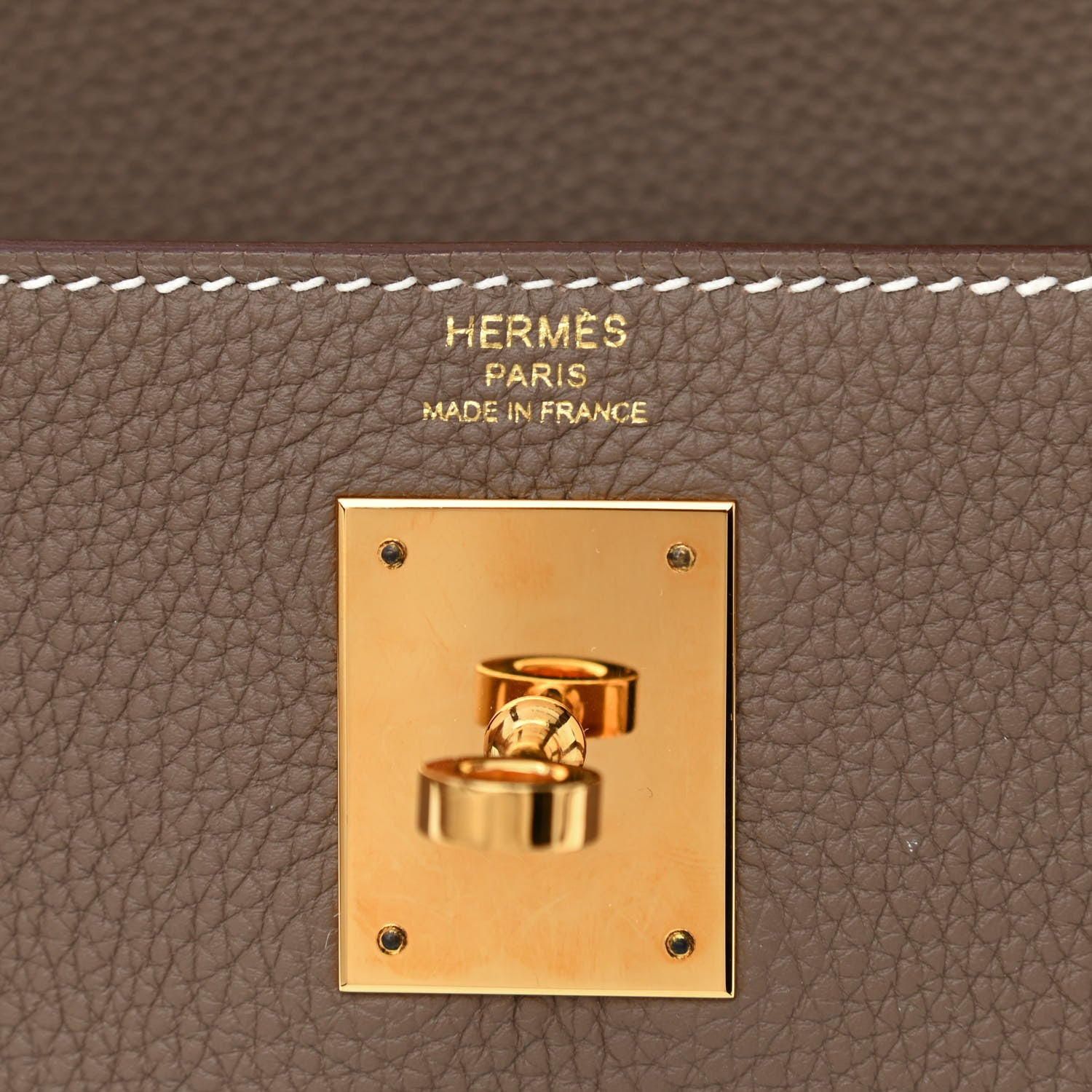 Hermes Togo Kelly Retourne 28 Etoupe 6 of 12
