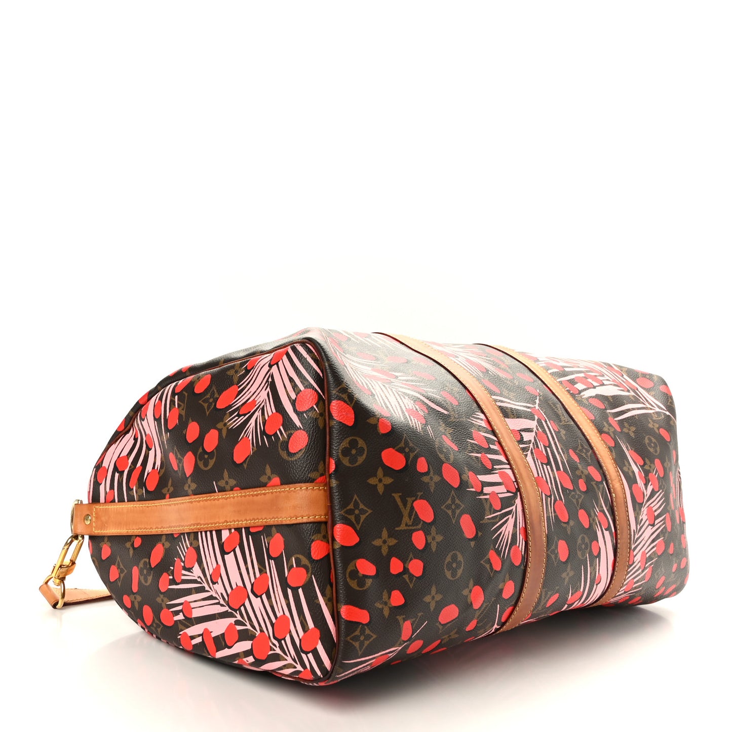 Monogram Jungle Dots Keepall Bandouliere 50 Sugar Pink Poppy