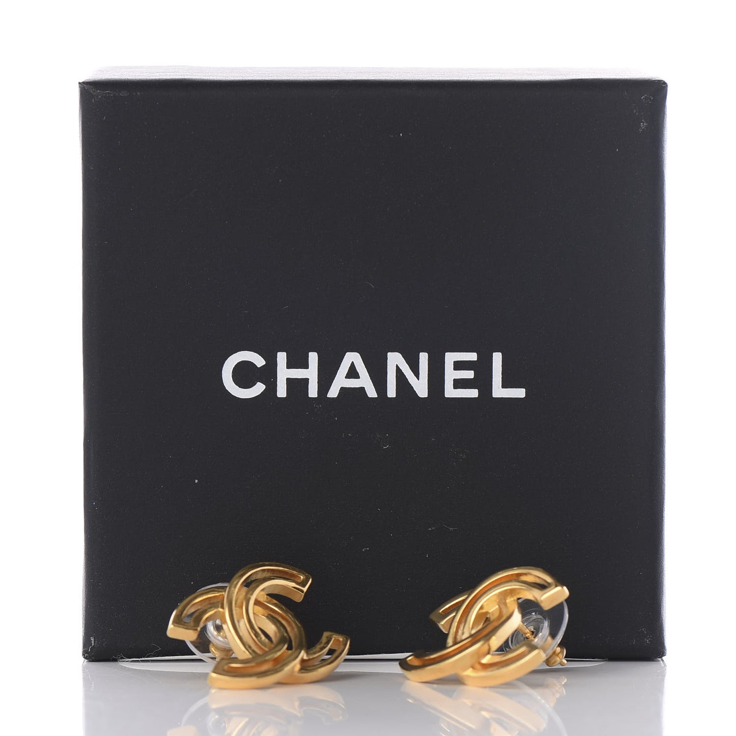 Metal Obazine CC Earrings Gold