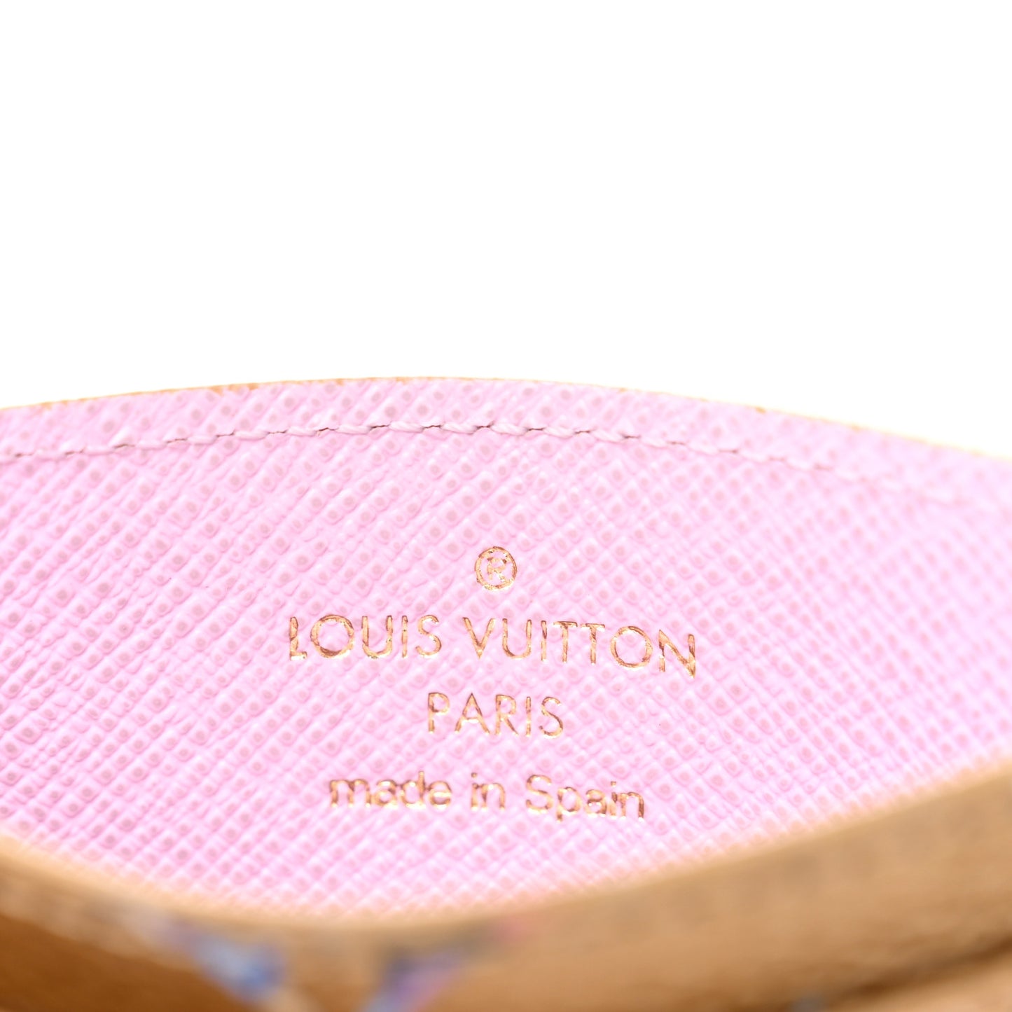 Metallic Monogram LV Garden Card Holder Gold