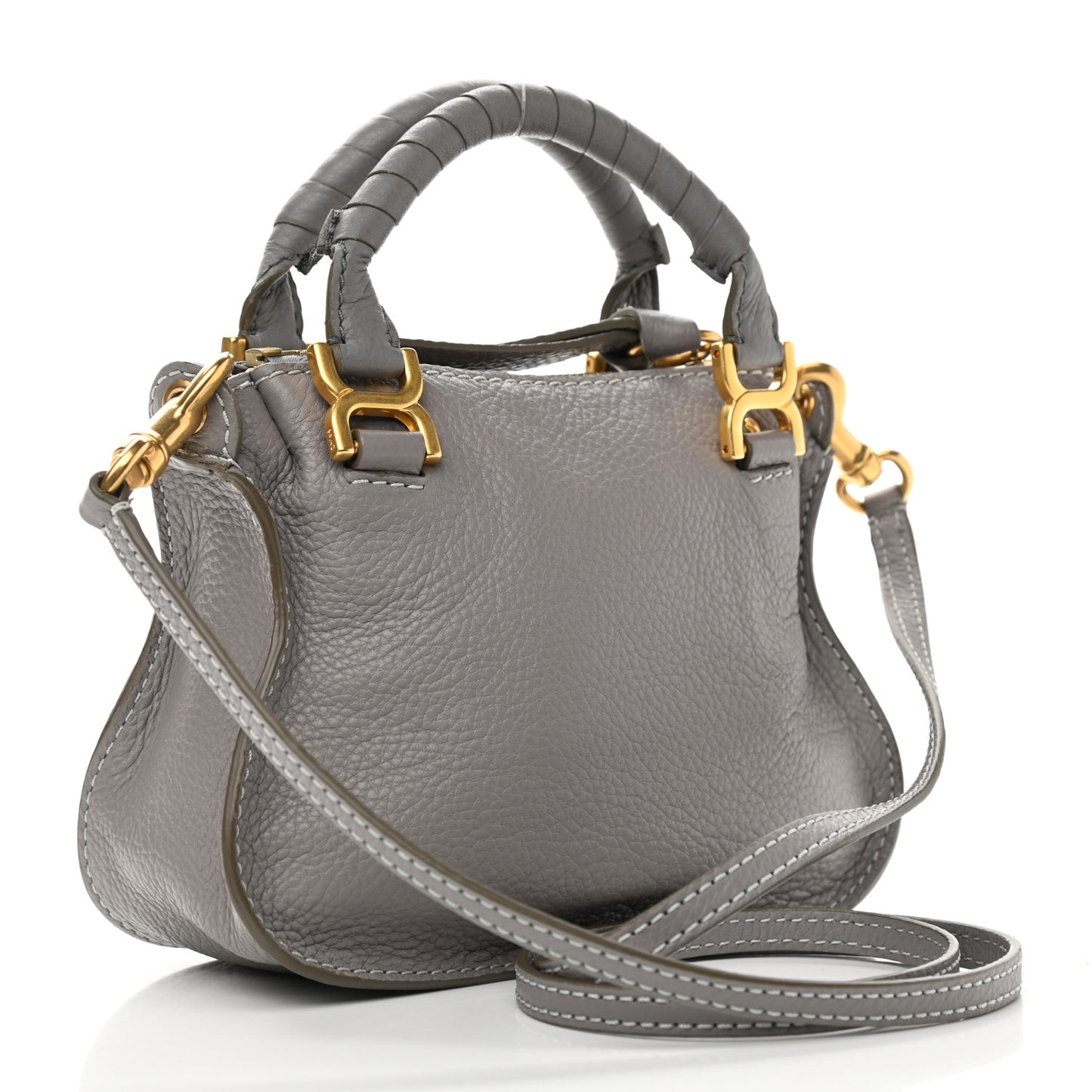 Calfskin Mini Marcie Satchel Cashmere Grey