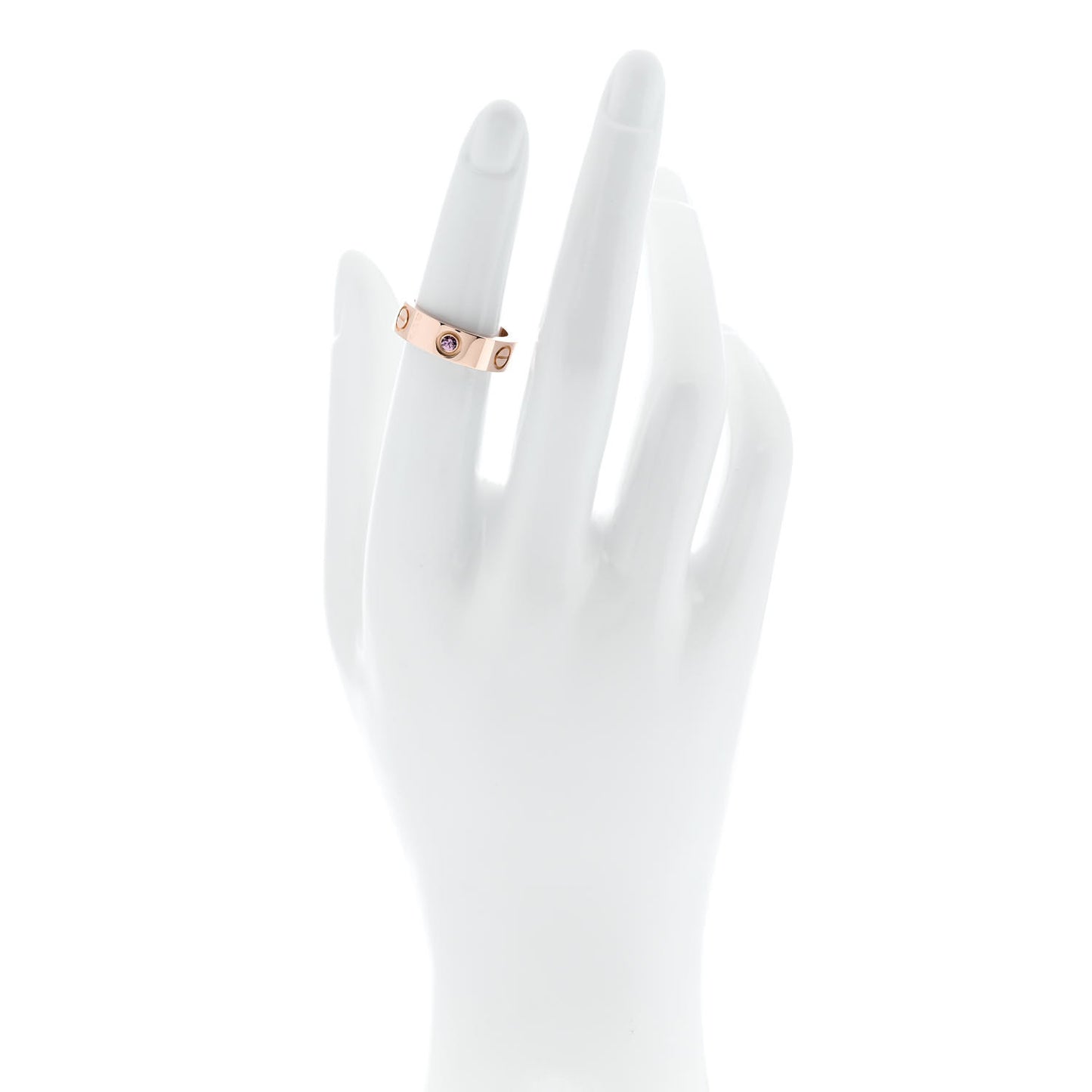18K Pink Gold Pink Sapphire 5.5mm LOVE Ring 50 5.25