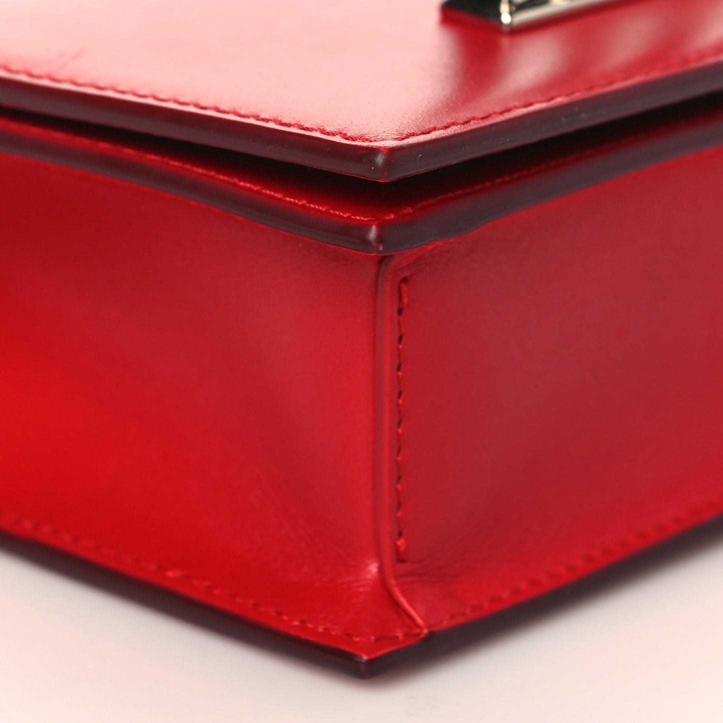 Calfskin Sculptural Knuckle Crossbody Red