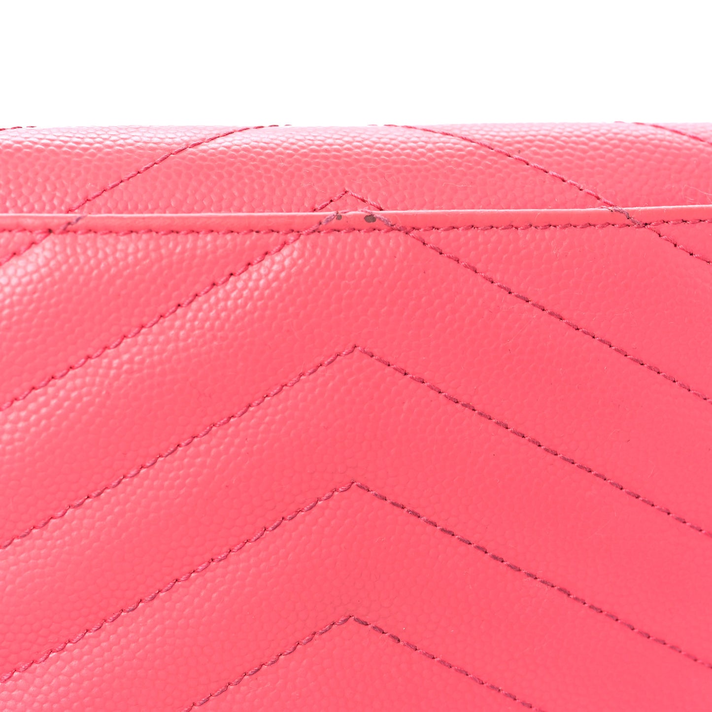 Grain De Poudre Matelasse Chevron Small Monogram Envelope Wallet Rose Clair