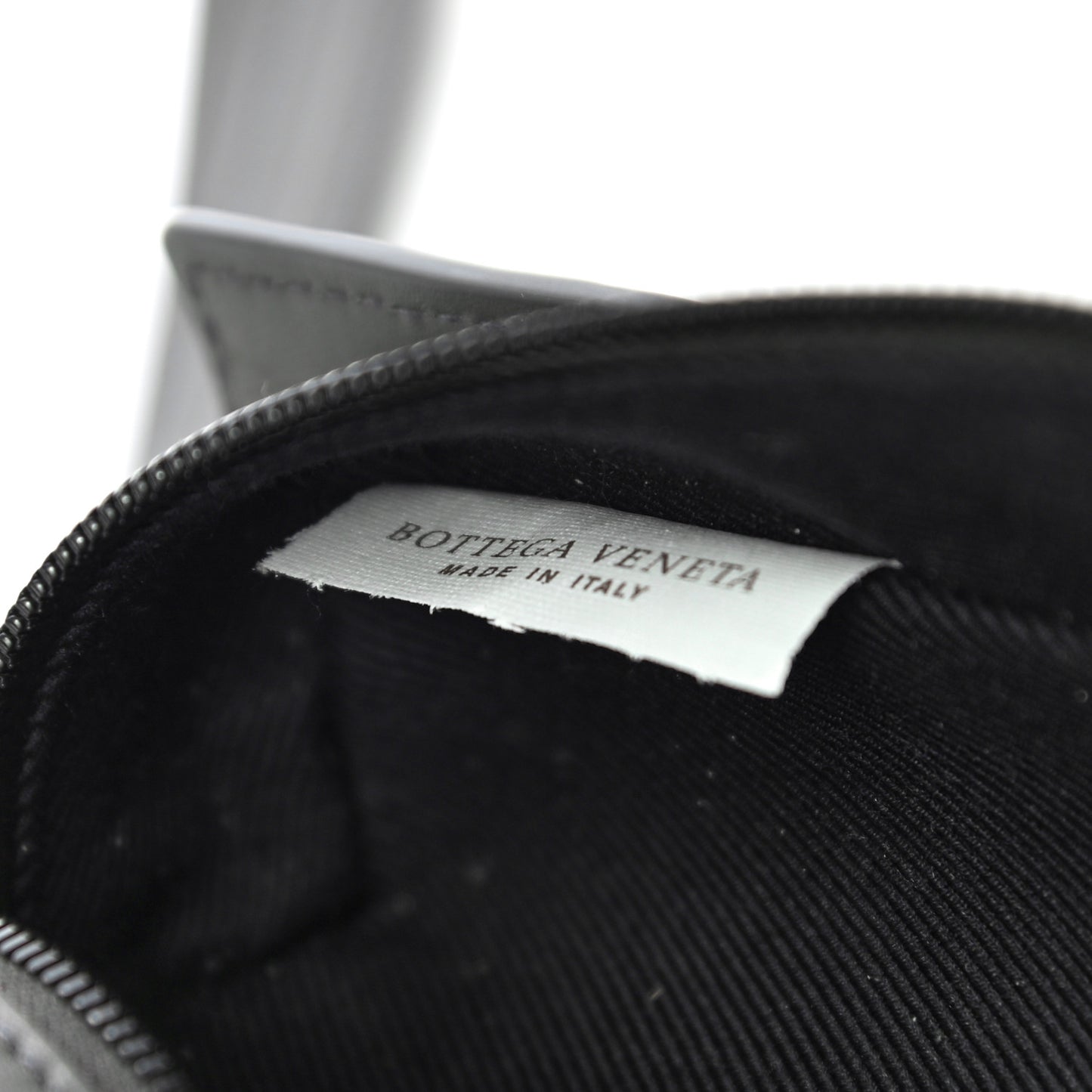 Nappa Maxi Intreccio Wristlet Pouch Graphite