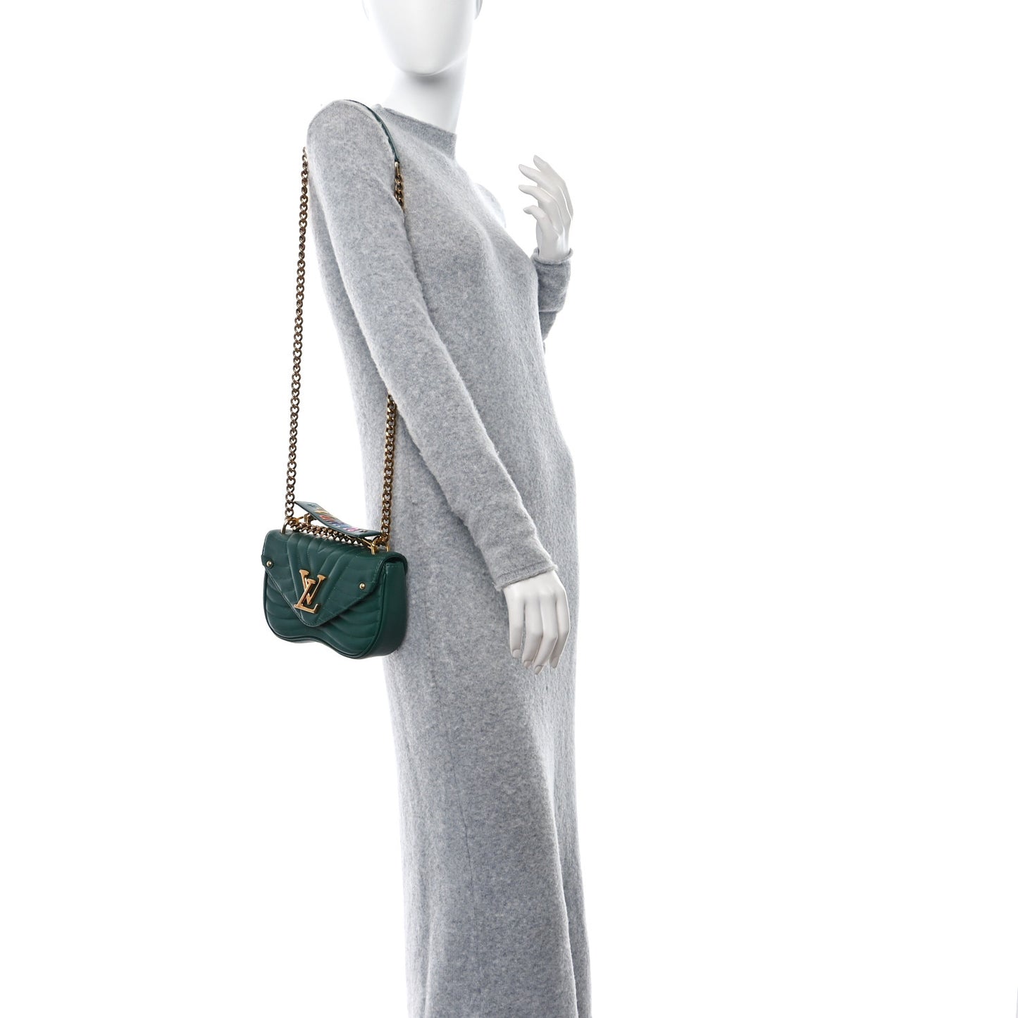 Calfskin New Wave Chain PM Emerald