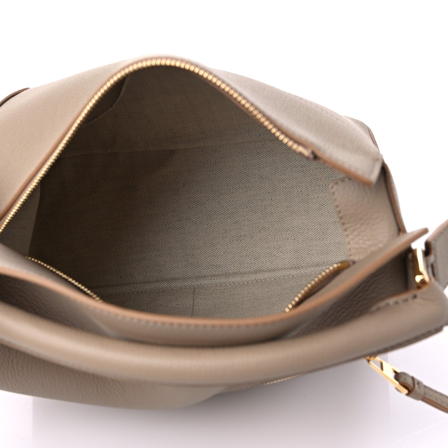 Grained Calfskin Small Puzzle Edge Bag Sand