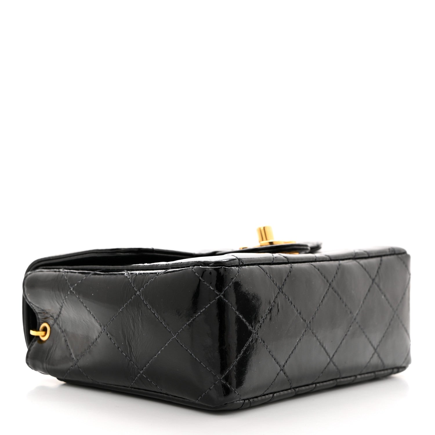 Chanel Patent Calfskin Quilted Mini Square Flap Black 4 of 10