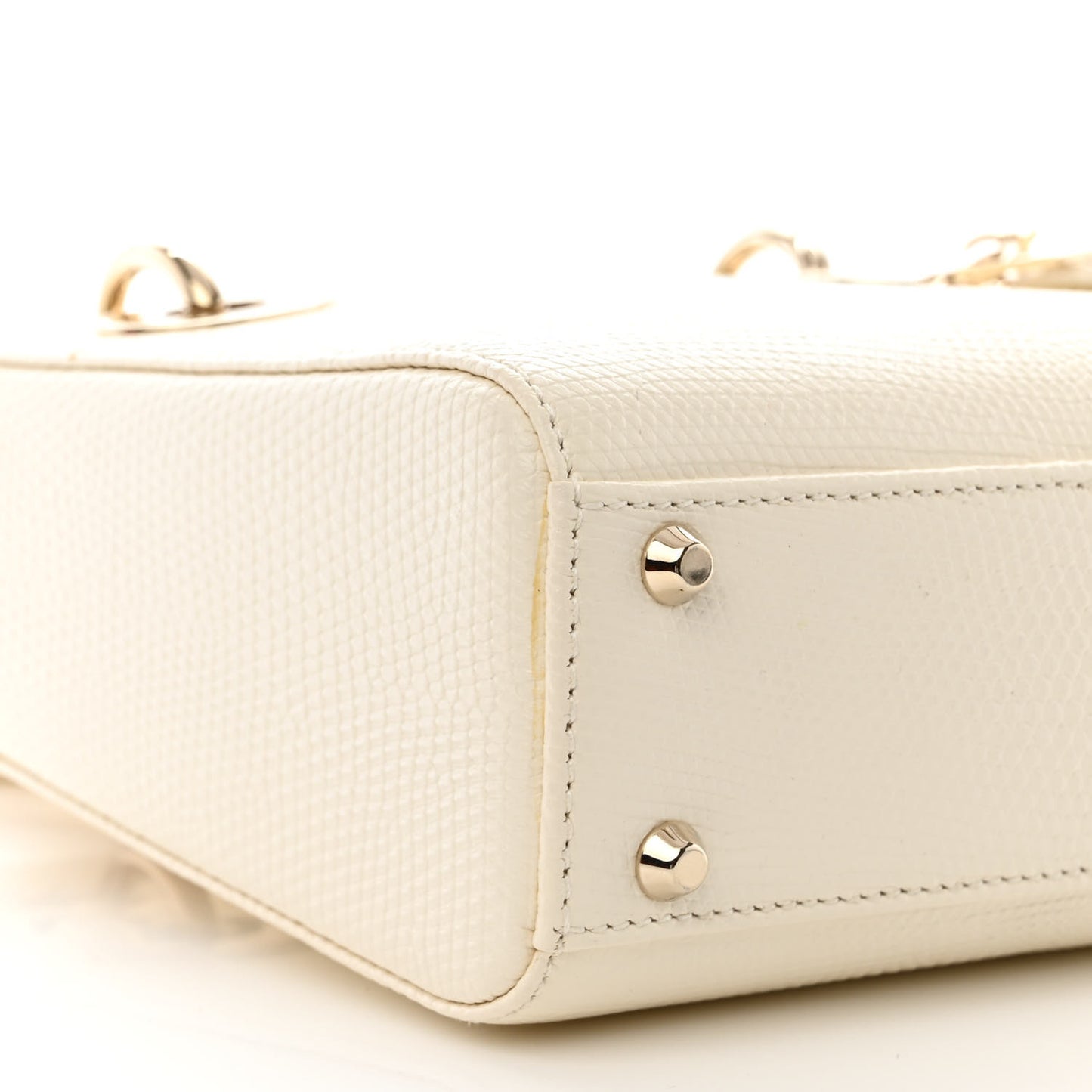 Lizard Mini Lady Dior White