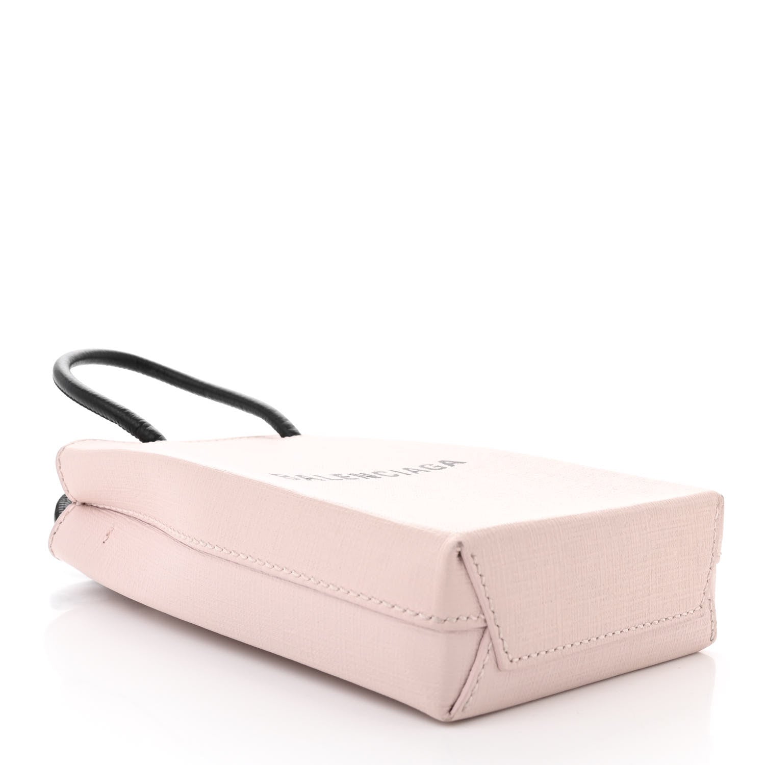 Balenciaga Squared Calfskin Logo Shopping Phone Holder Bag Light Rose 4 of 14