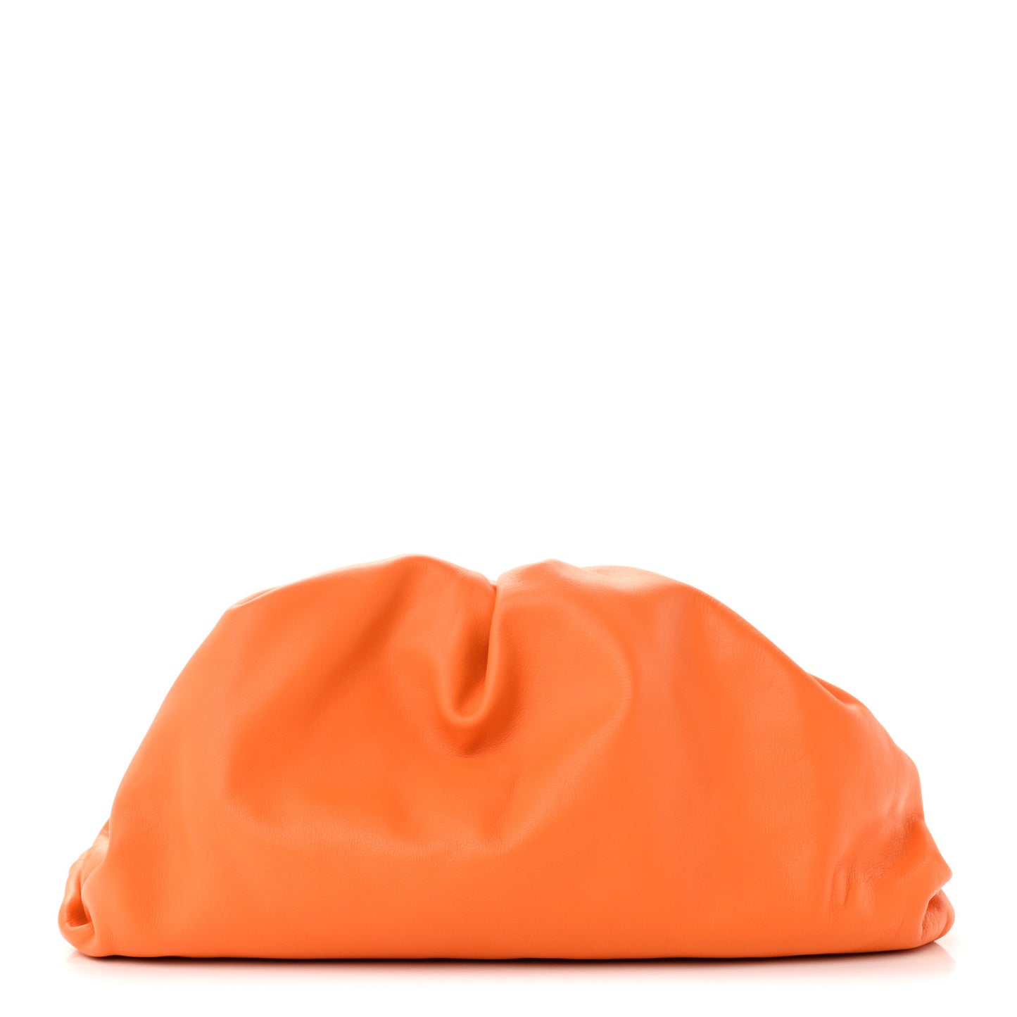 Smooth Butter Calf The Pouch Oversized Clutch Burnt Orange