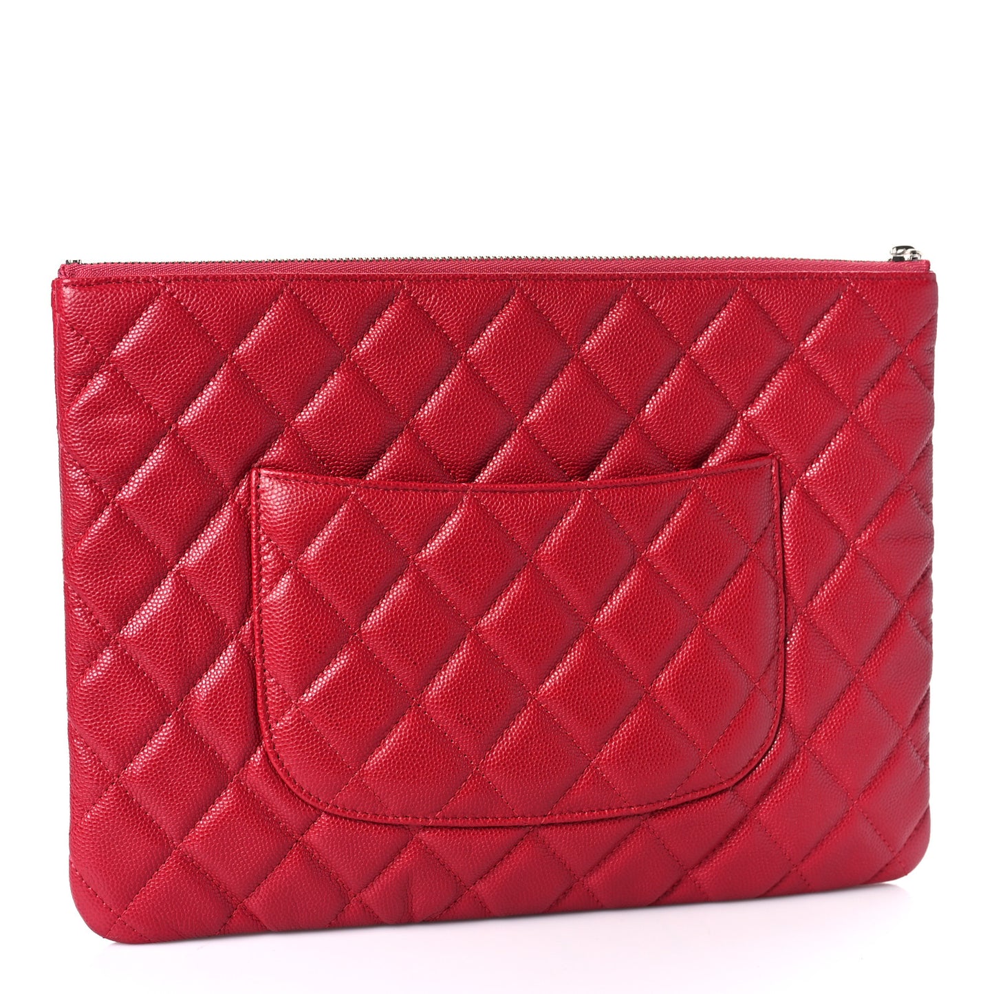 Caviar Quilted Medium Cosmetic Case Red