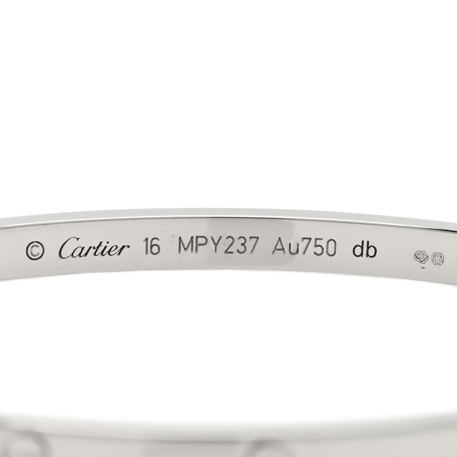 Cartier 18K White Gold Small LOVE Bracelet 16 3 of 5