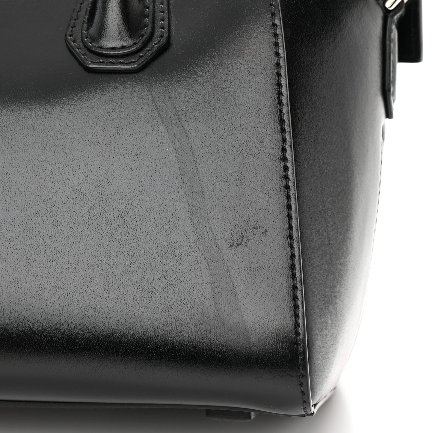 Shiny Lord Calfskin Mini Antigona Black