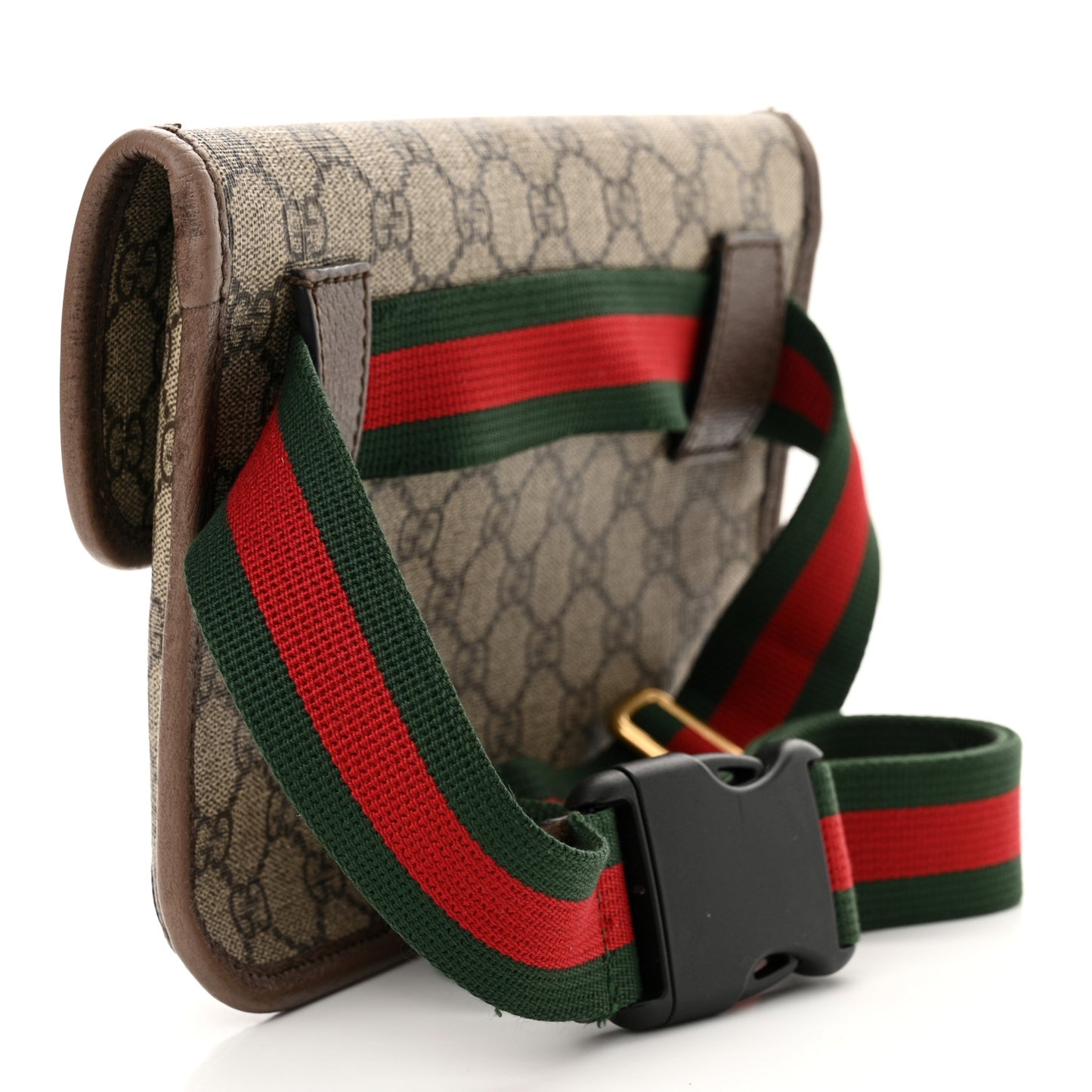 GG Supreme Monogram Neo Vintage Web Belt Bag Brown