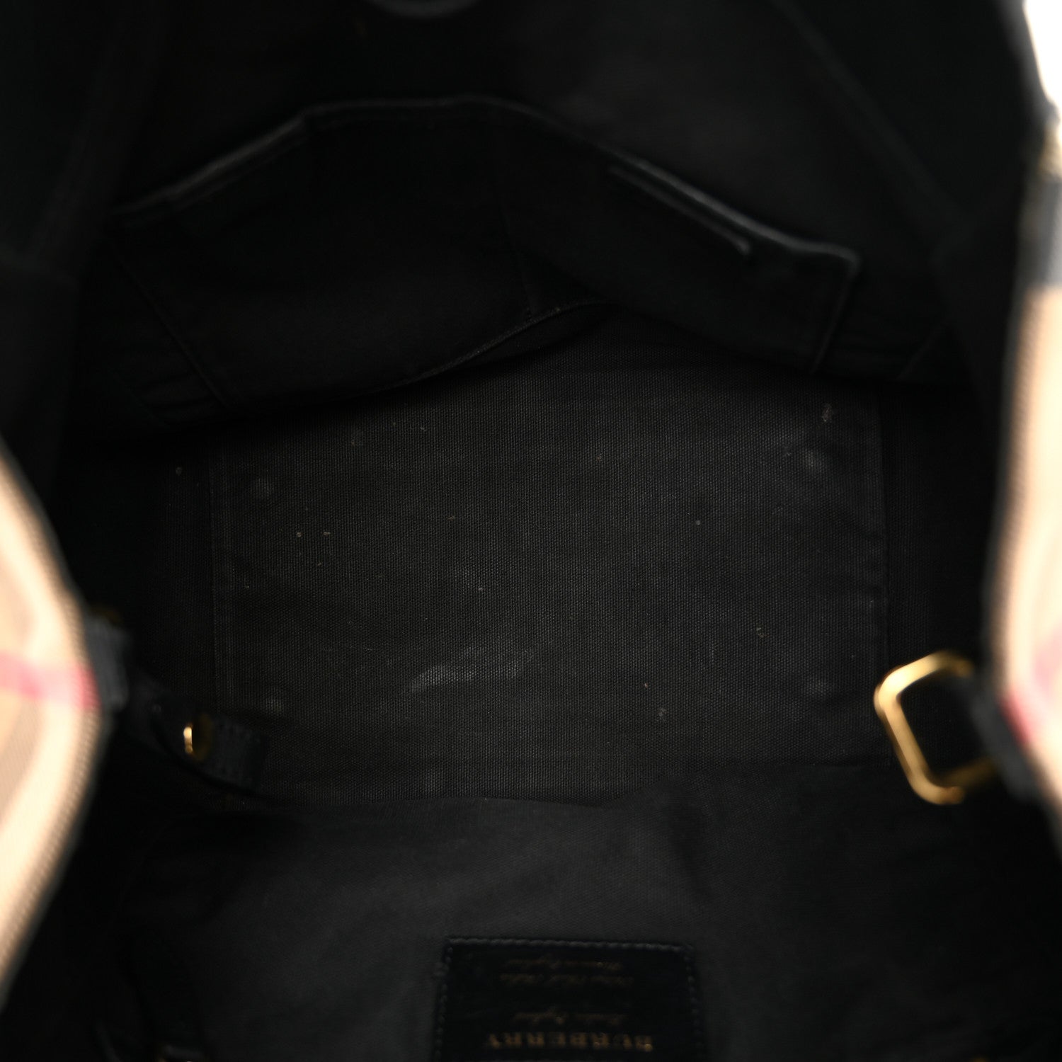 Burberry Grainy Calfskin House Check Small Canterbury Black 5 of 13
