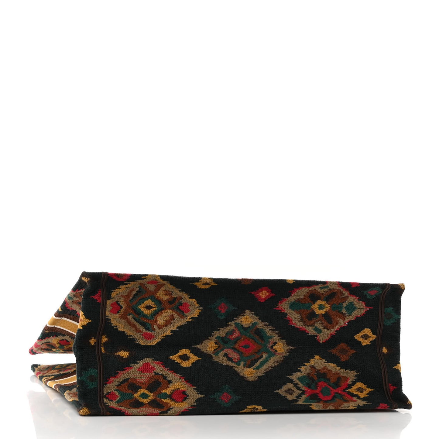 Canvas Embroidered Large Paisley Book Tote Multicolor