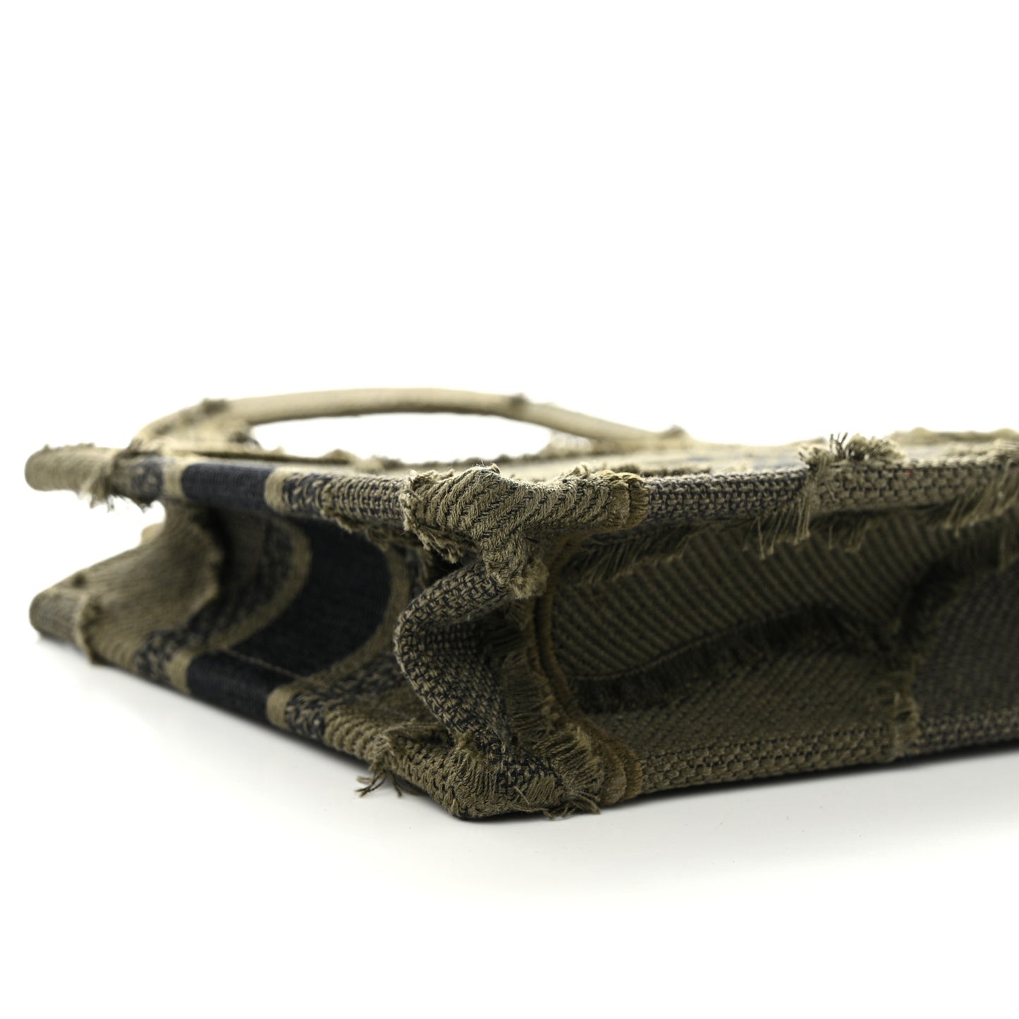 Canvas Embroidered Camouflage Mini Book Tote Green