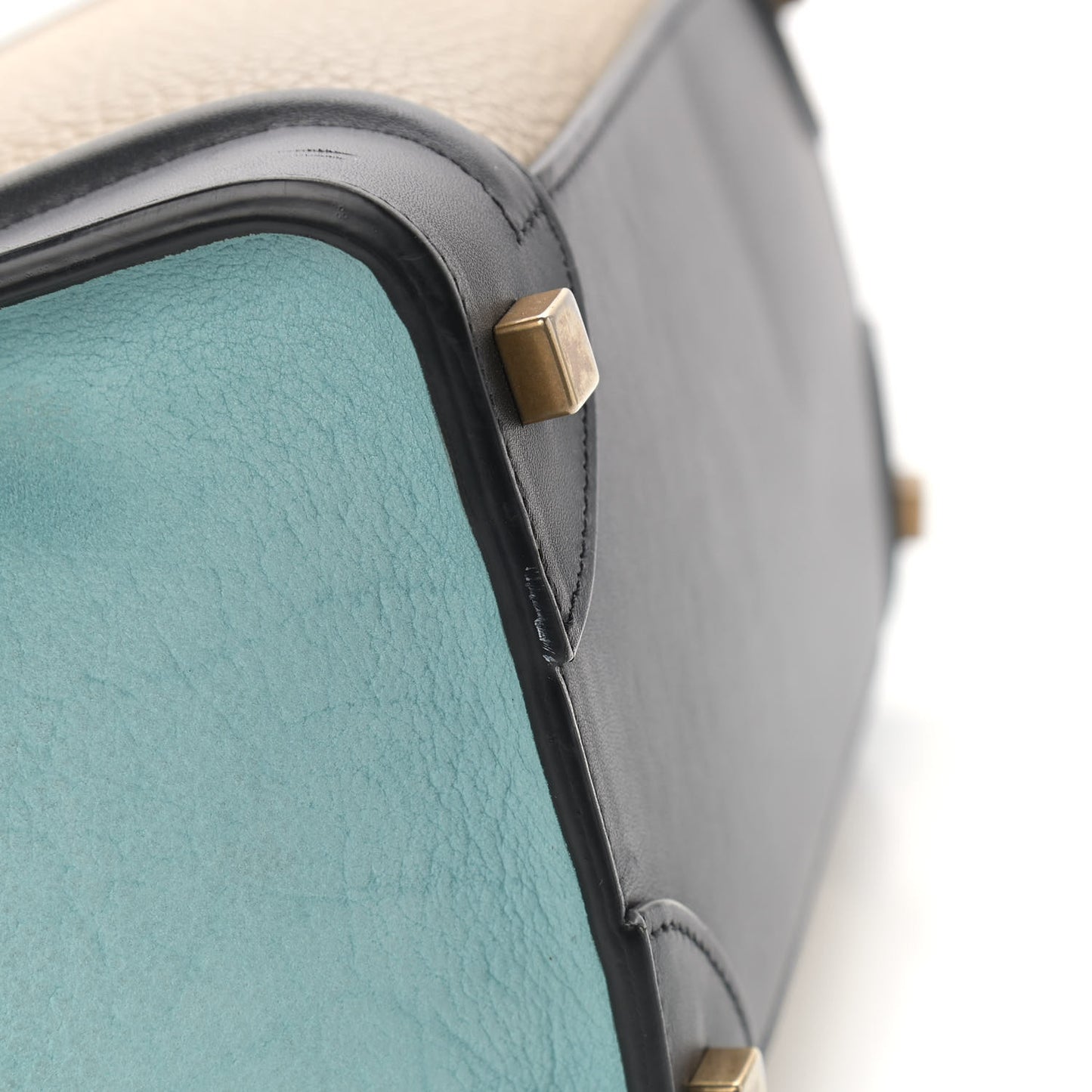 Bullhide Drummed Calfskin Micro Tri-Color Luggage Antarctic
