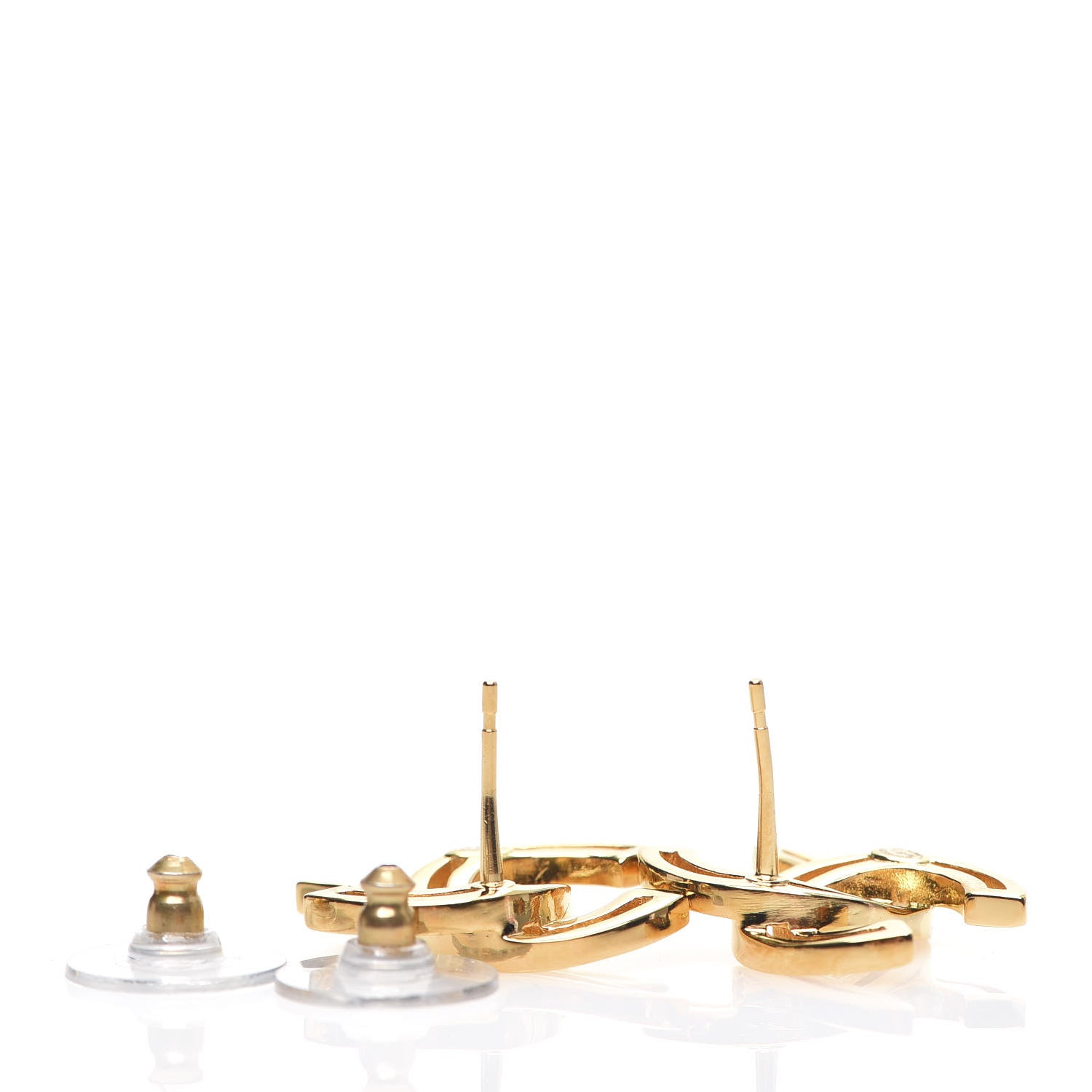 Chanel Metal Obazine CC Earrings Gold 3 of 4