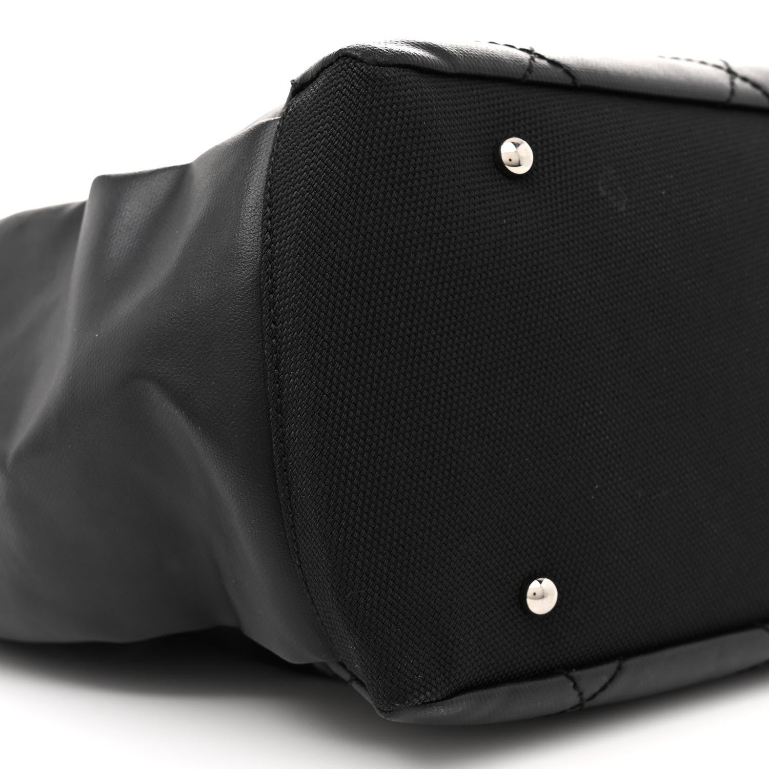 Chanel Coated Canvas Quilted Large Paris Biarritz Tote Black 10 of 16