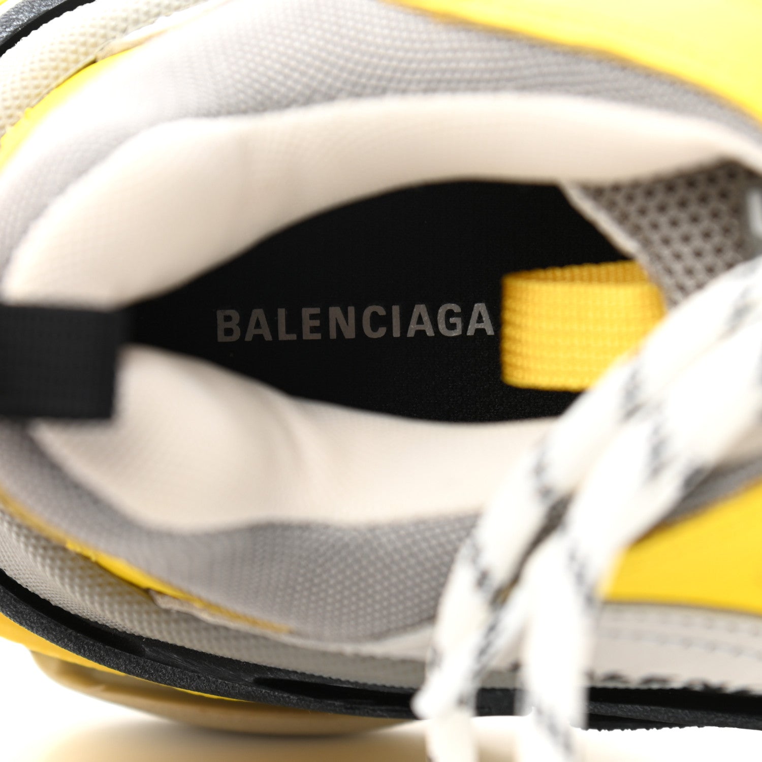 Balenciaga Fabric Mesh Mens Triple S Sneakers 41 Yellow Grey White 6 of 9