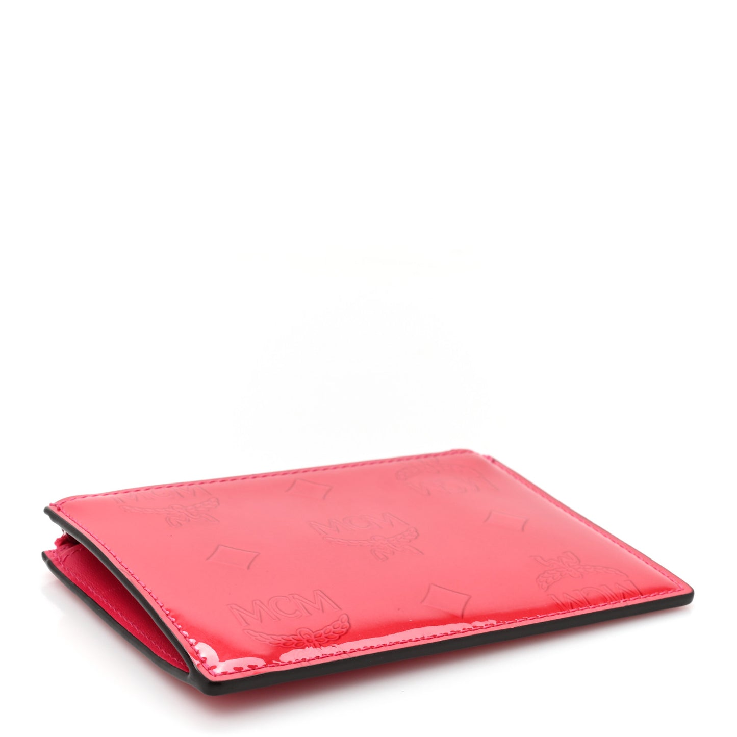 Patent Monogram Key Pouch Red