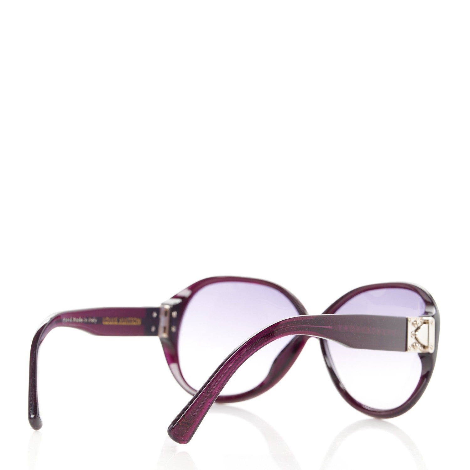 Louis Vuitton Acetate Oversized Sunglasses Z0270W Purple Glitter 4 of 9
