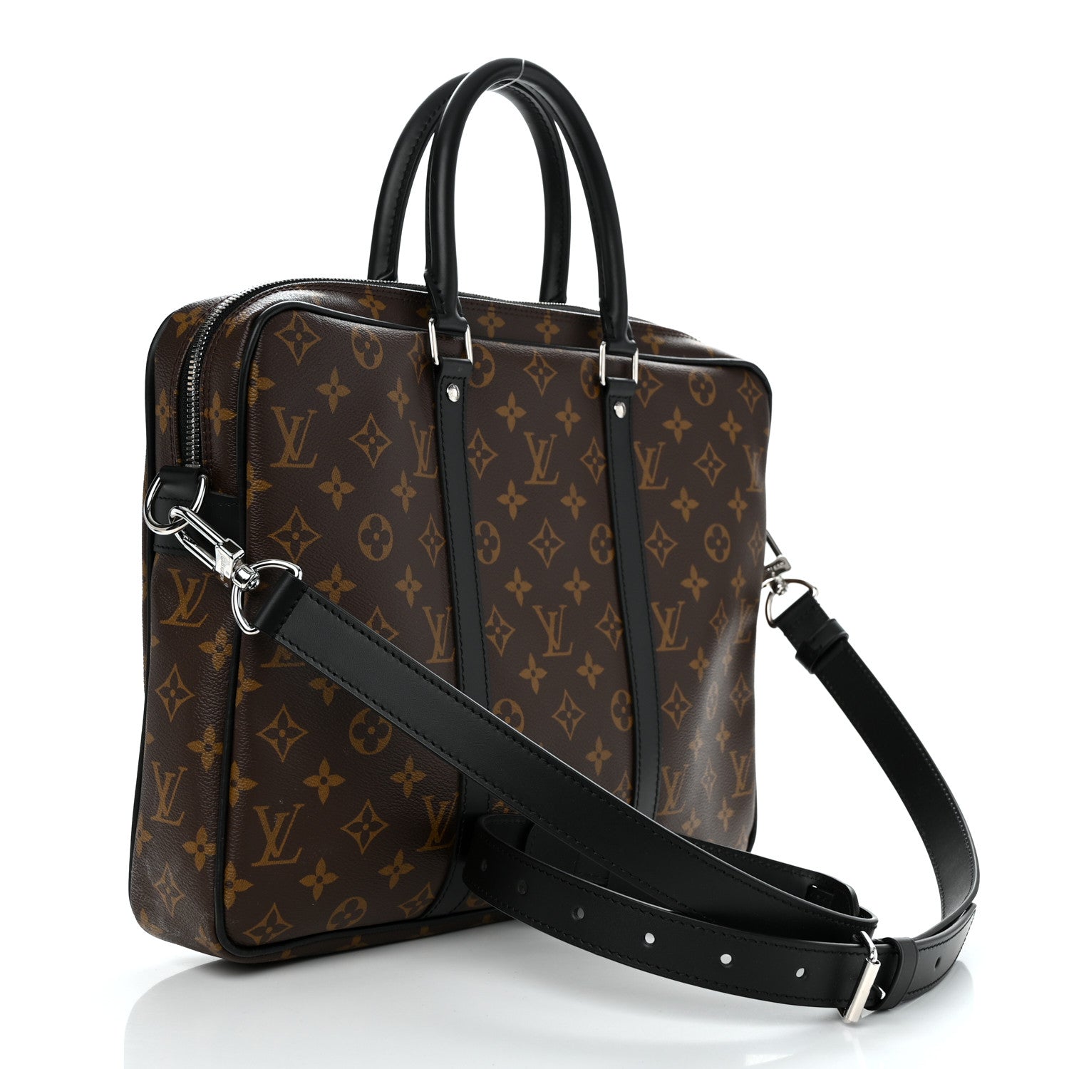 Louis Vuitton Monogram Macassar Porte-Documents Voyage PM 3 of 9