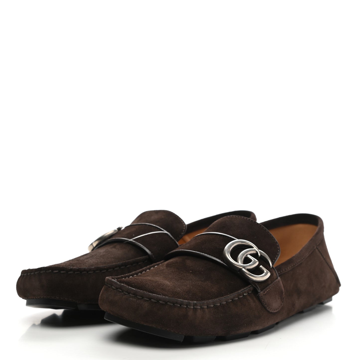 Suede Mens Driver Queen Loafers 6.5 Cocoa