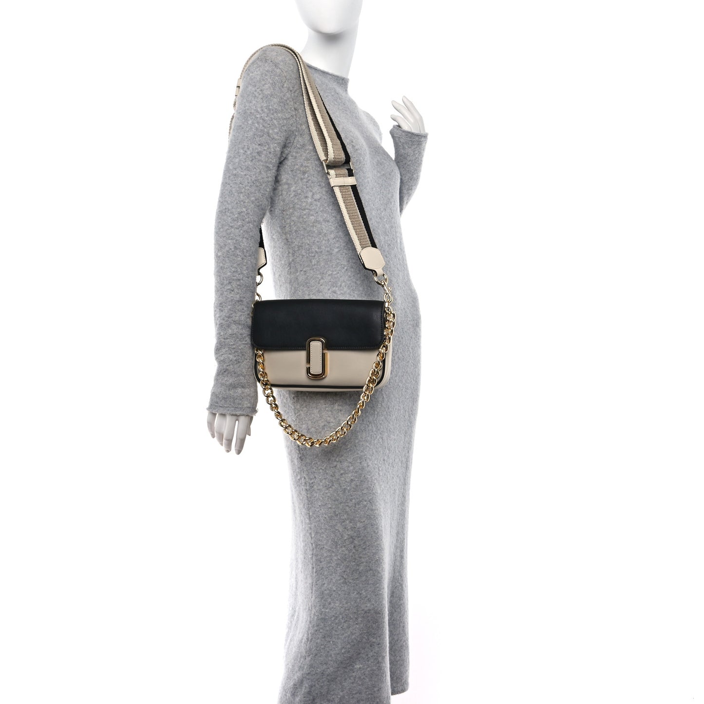 Calfskin The J Marc Shoulder Bag Greige Multicolor