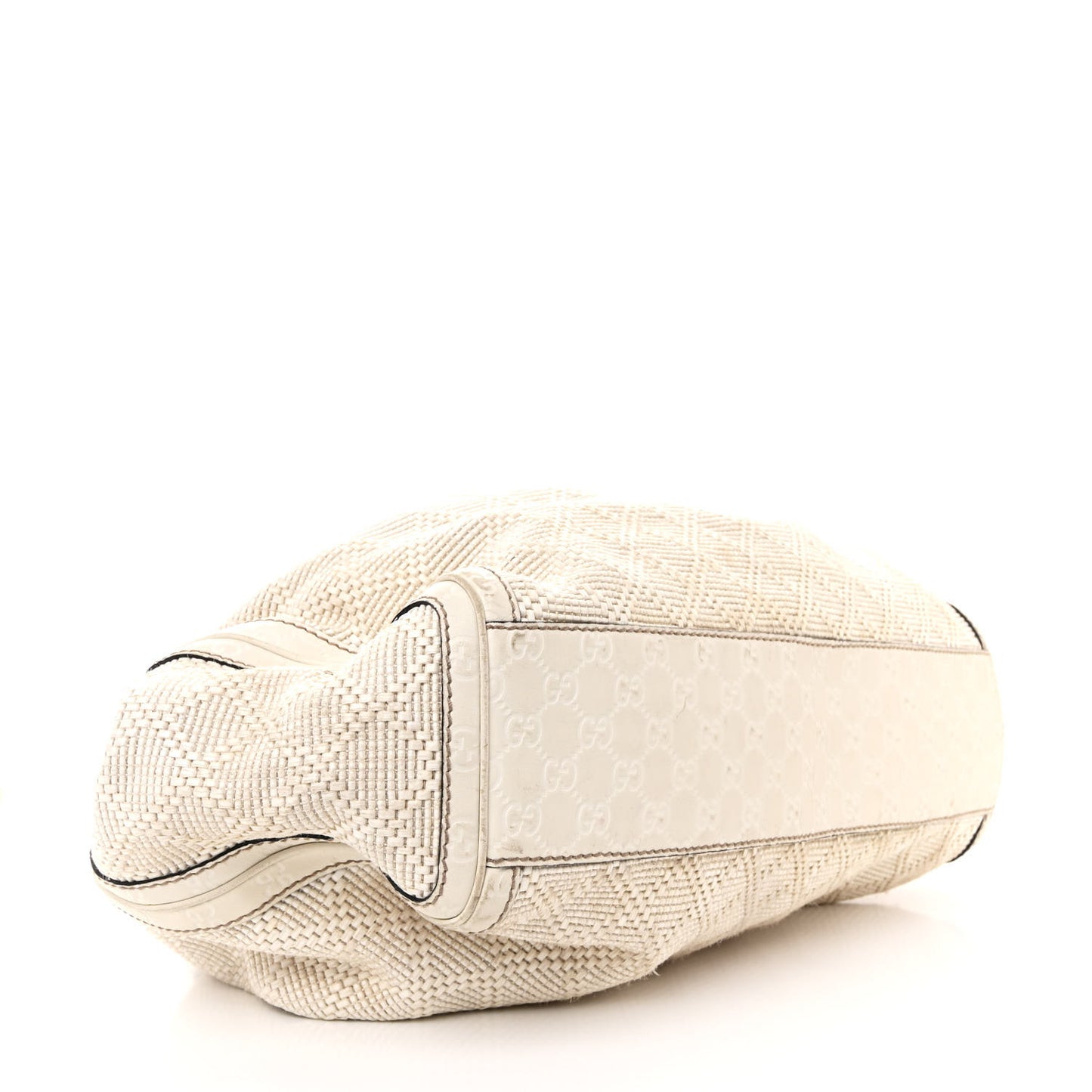 Woven Raffia Diamante Large Sukey Tote Off White