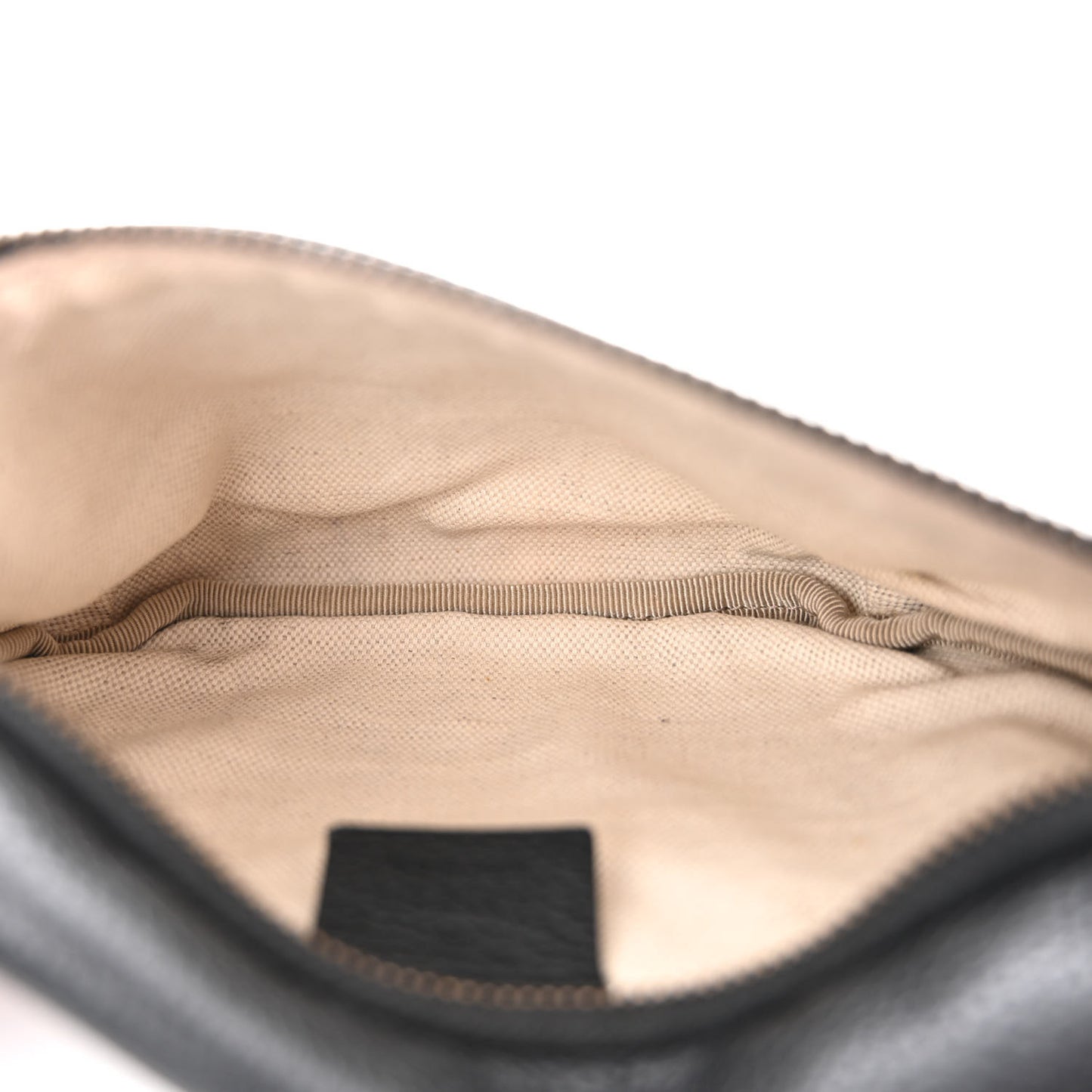 Grained Calfskin Small Logo Belt Bag Black