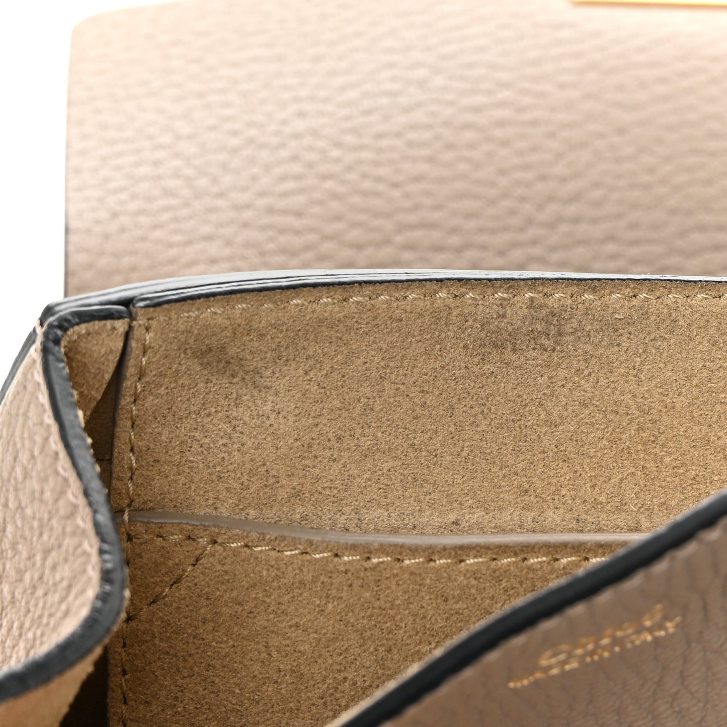 Grained Lambskin Drew Shoulder Bag Motty Grey