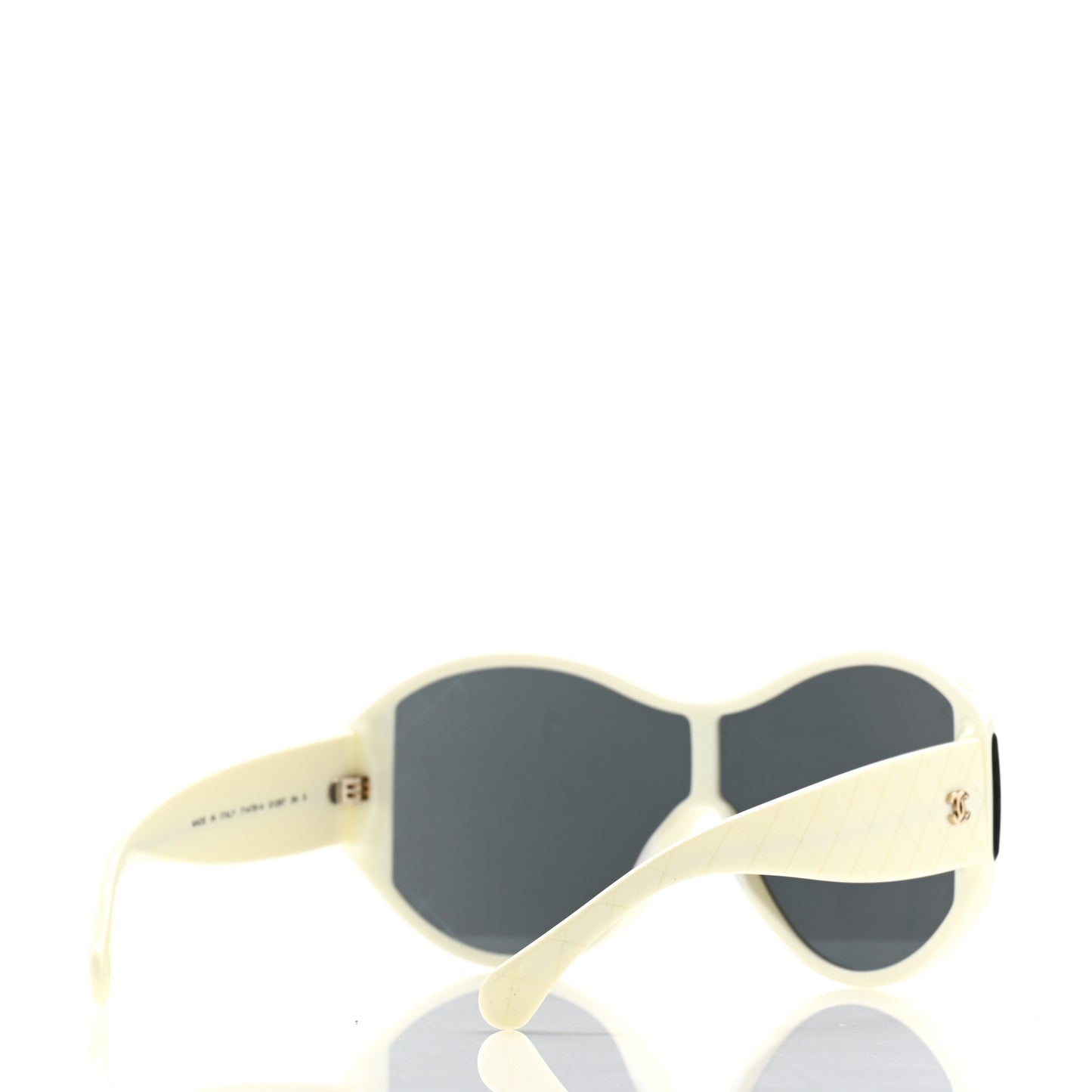 Acetate Shield Sunglasses 71476-A White
