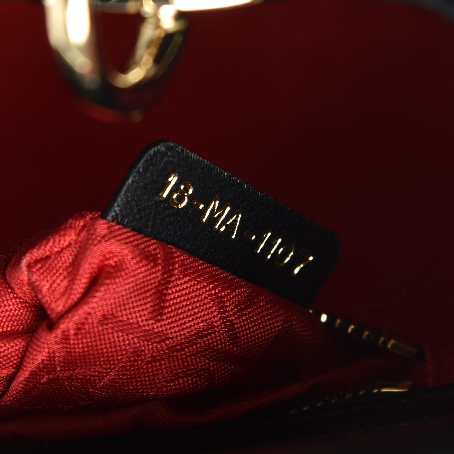 Lambskin Cannage Small Lucky Badges My Lady Dior Black