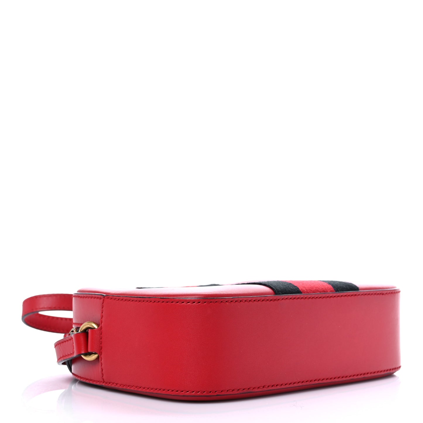 Calfskin Web Small Webby Bee Shoulder Bag Red
