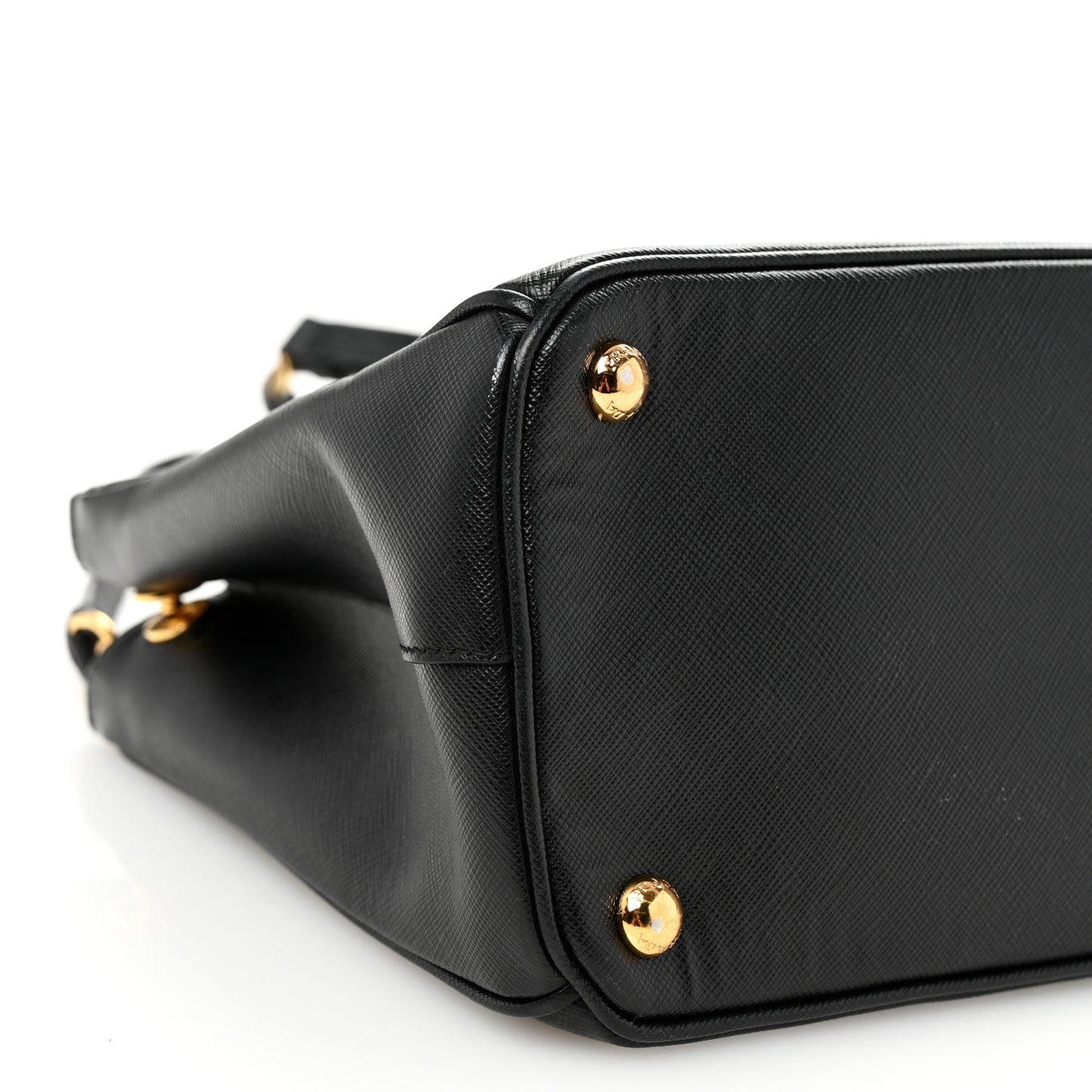 Saffiano Small Galleria Double Zip Tote Black