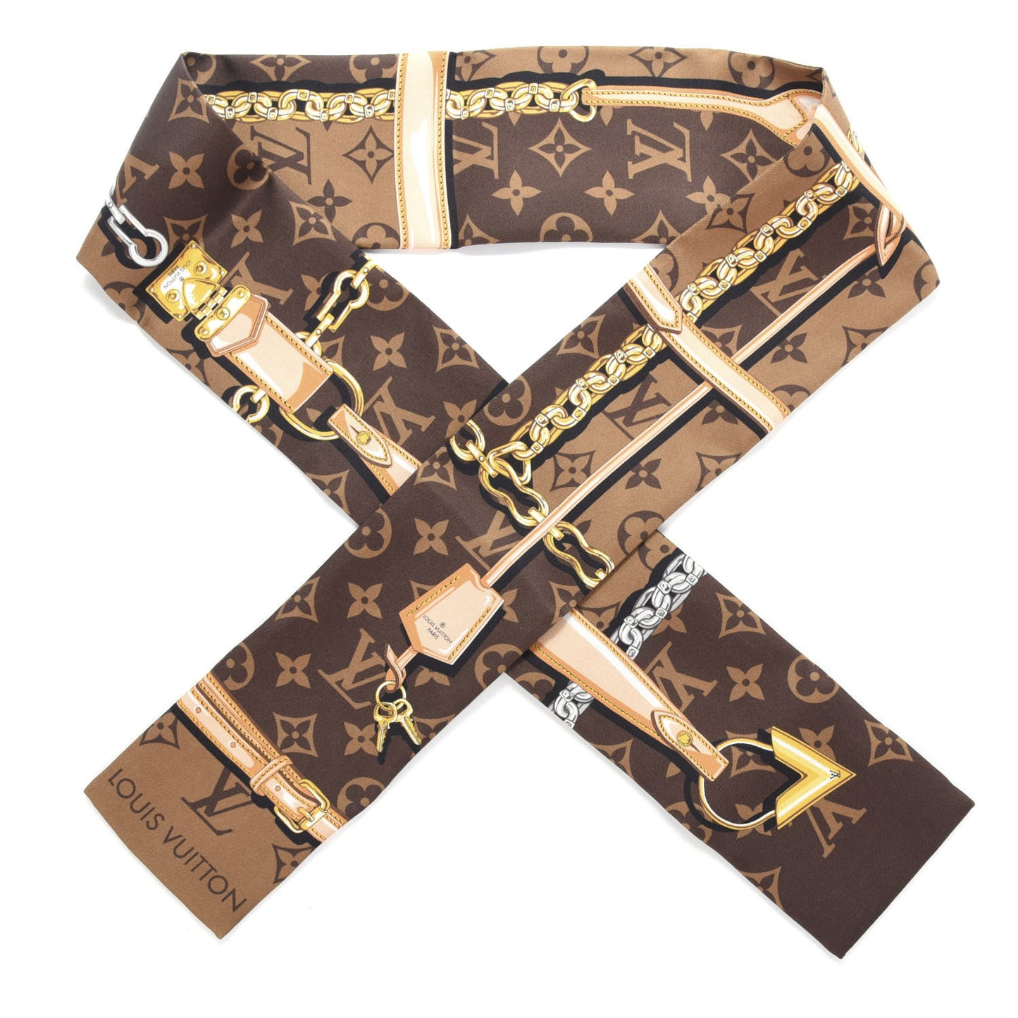 Silk Monogram Confidential Bandeau Brown