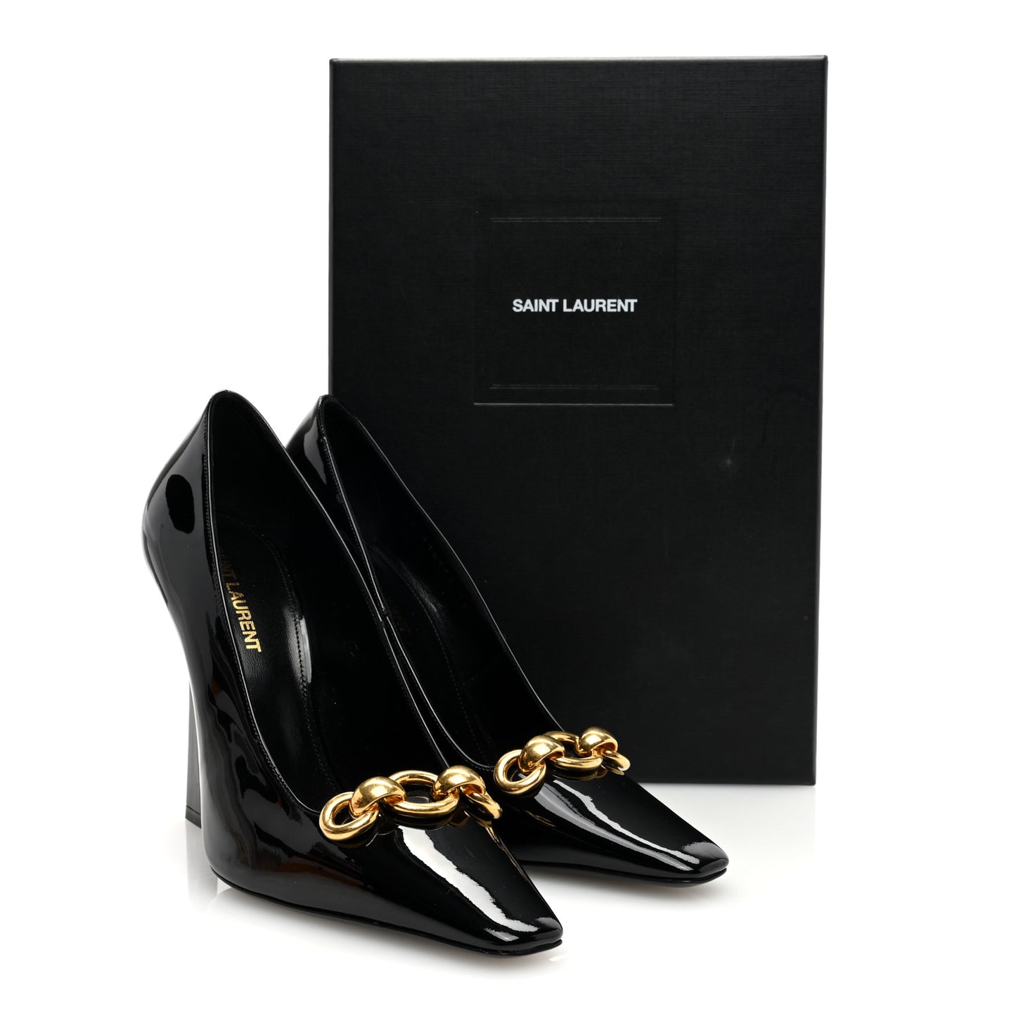 Patent Calfskin Silvana 110mm Pumps 38 Black
