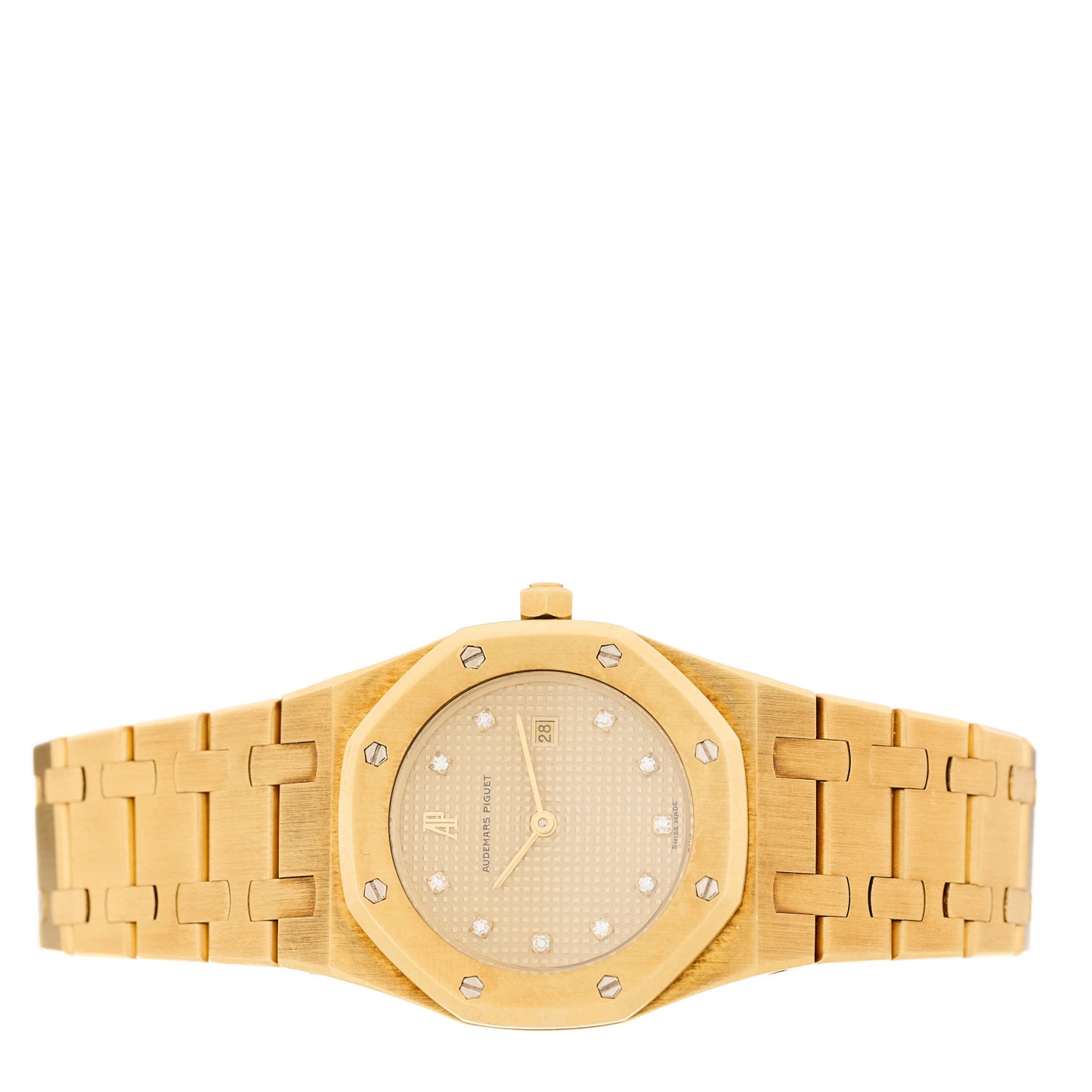 18K Yellow Gold Diamond 30mm Royal Oak Quartz Watch 6008.BA.484