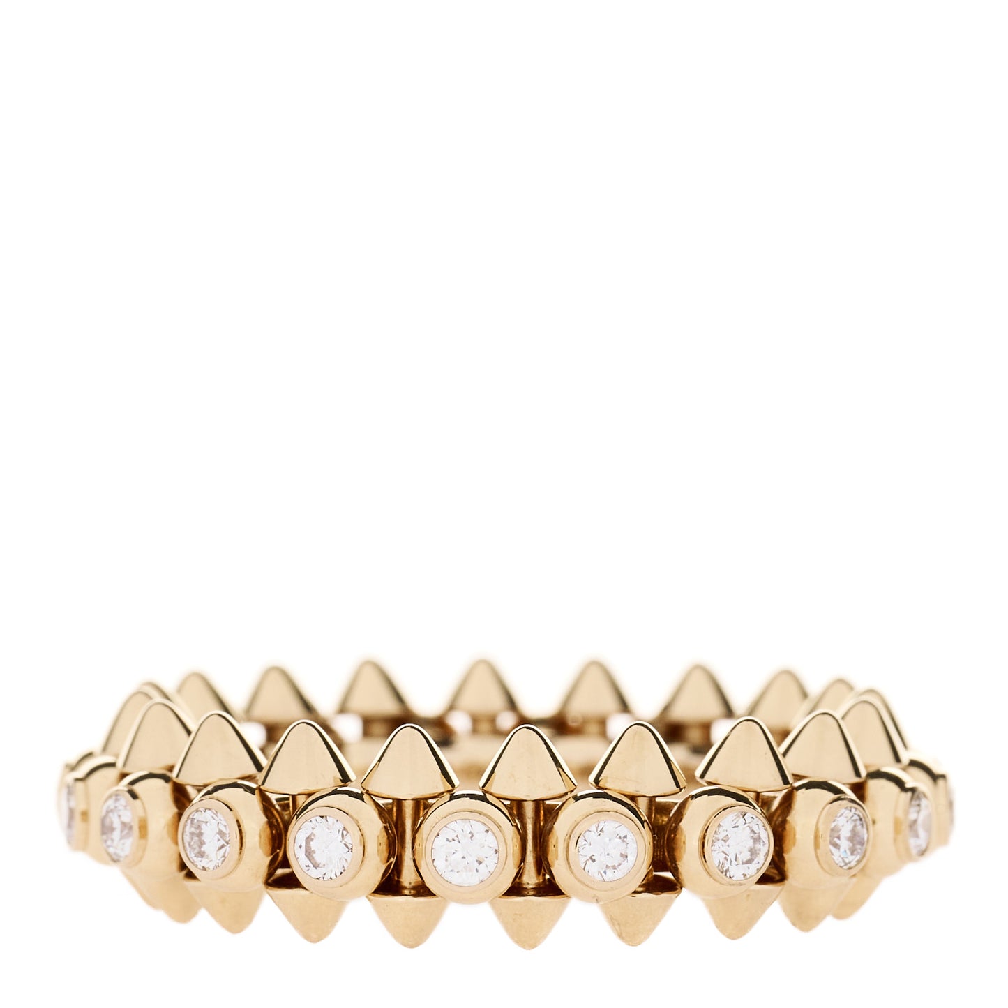 18K Pink Gold Diamond MM Clash De Cartier Ring 57 8