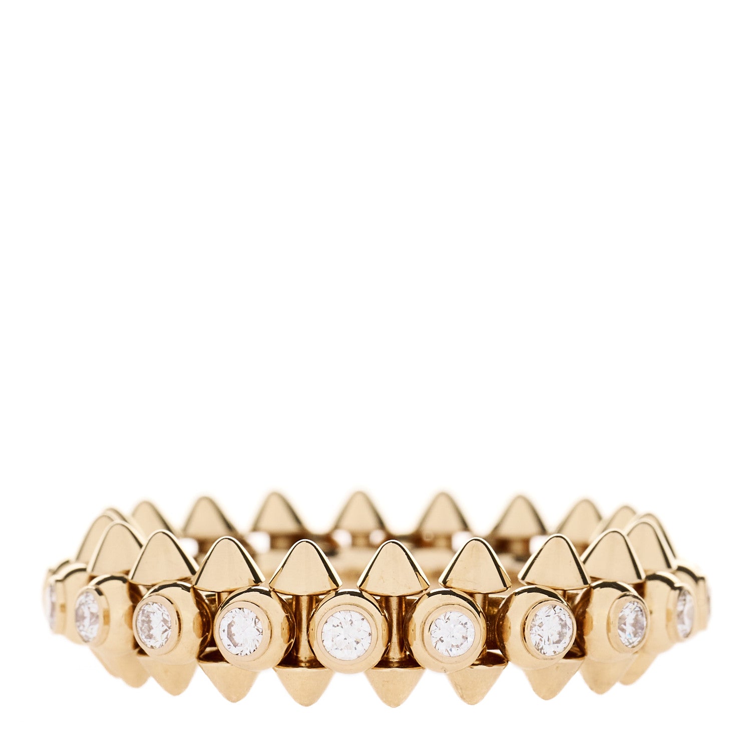 Cartier 18K Pink Gold Diamond MM Clash De Cartier Ring 57 8 1 of 5