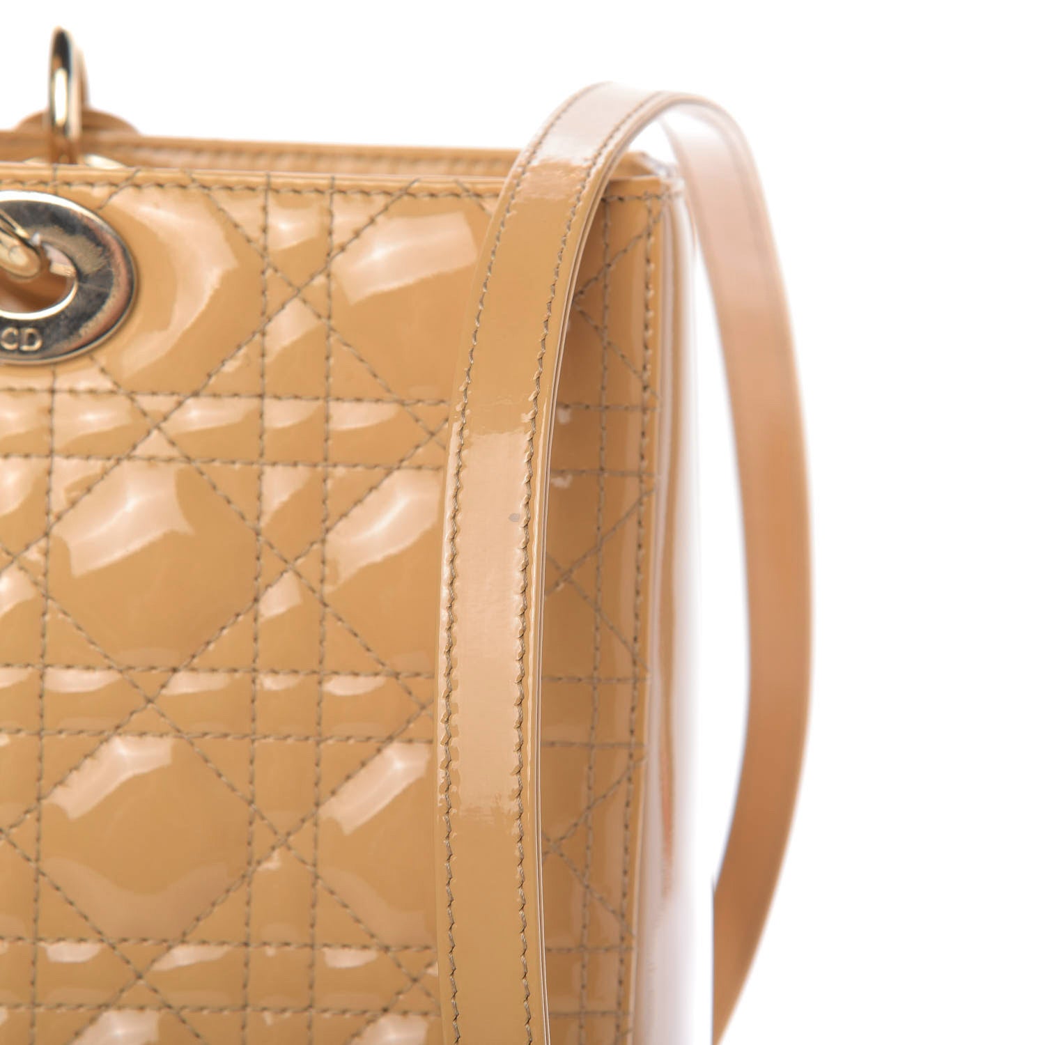 Christian Dior Patent Cannage Large Lady Dior Beige 16 of 16