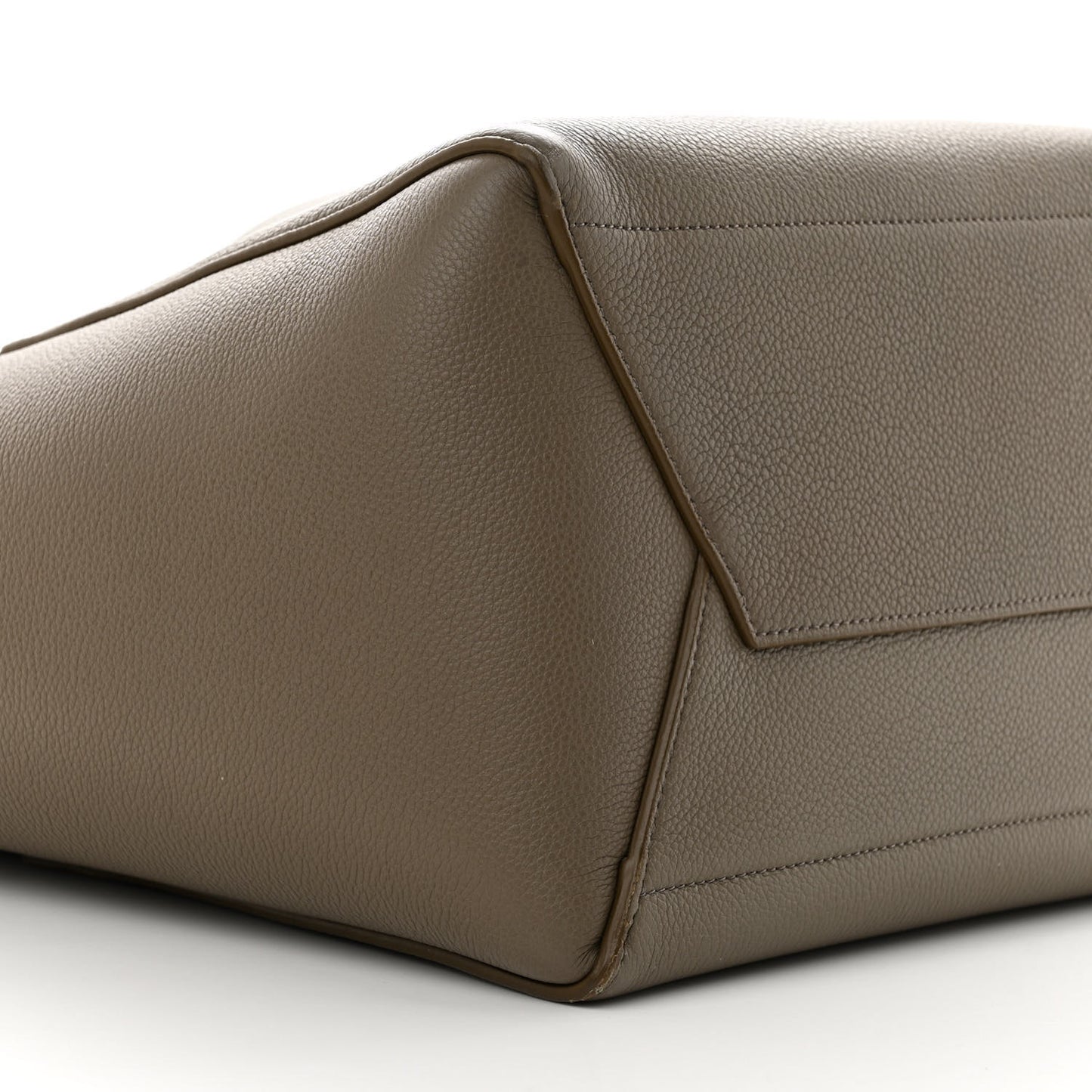 Soft Grained Calfskin Sangle Bucket Bag Taupe